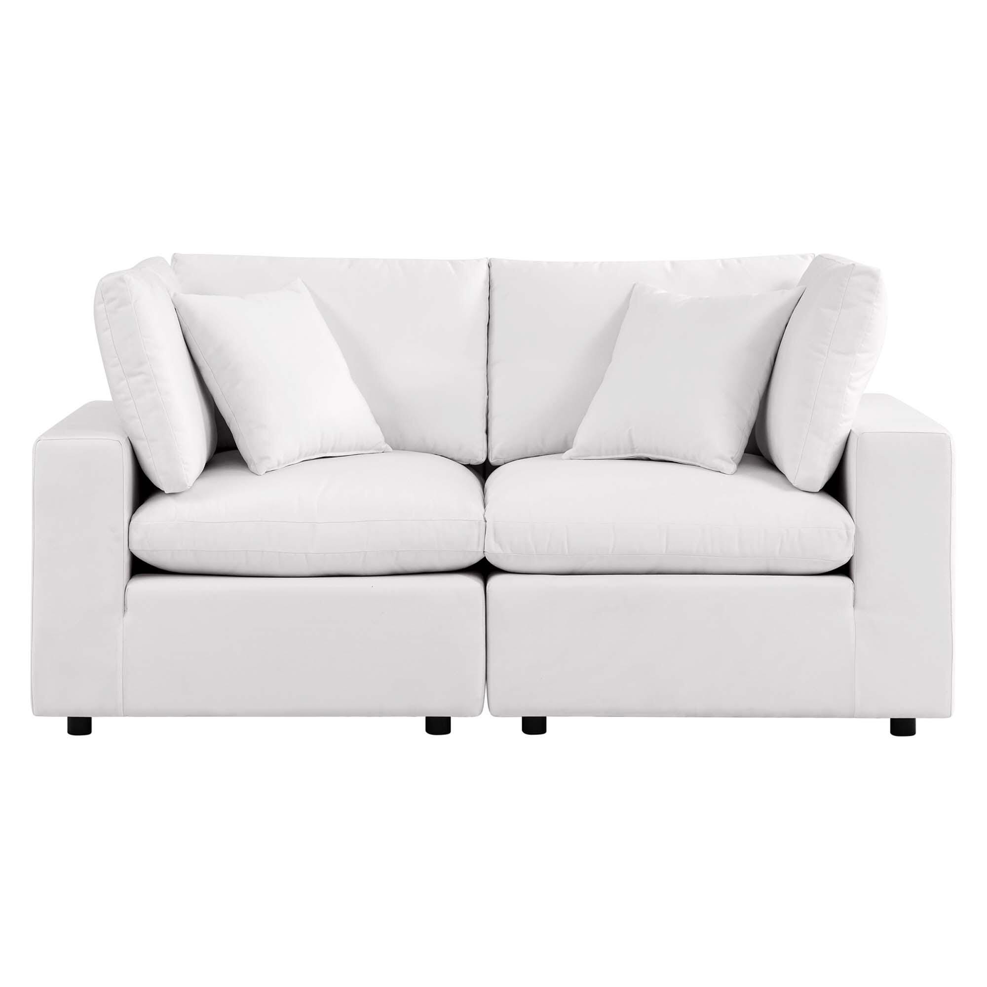 Modway Commix Outdoor Loveseat, White, large