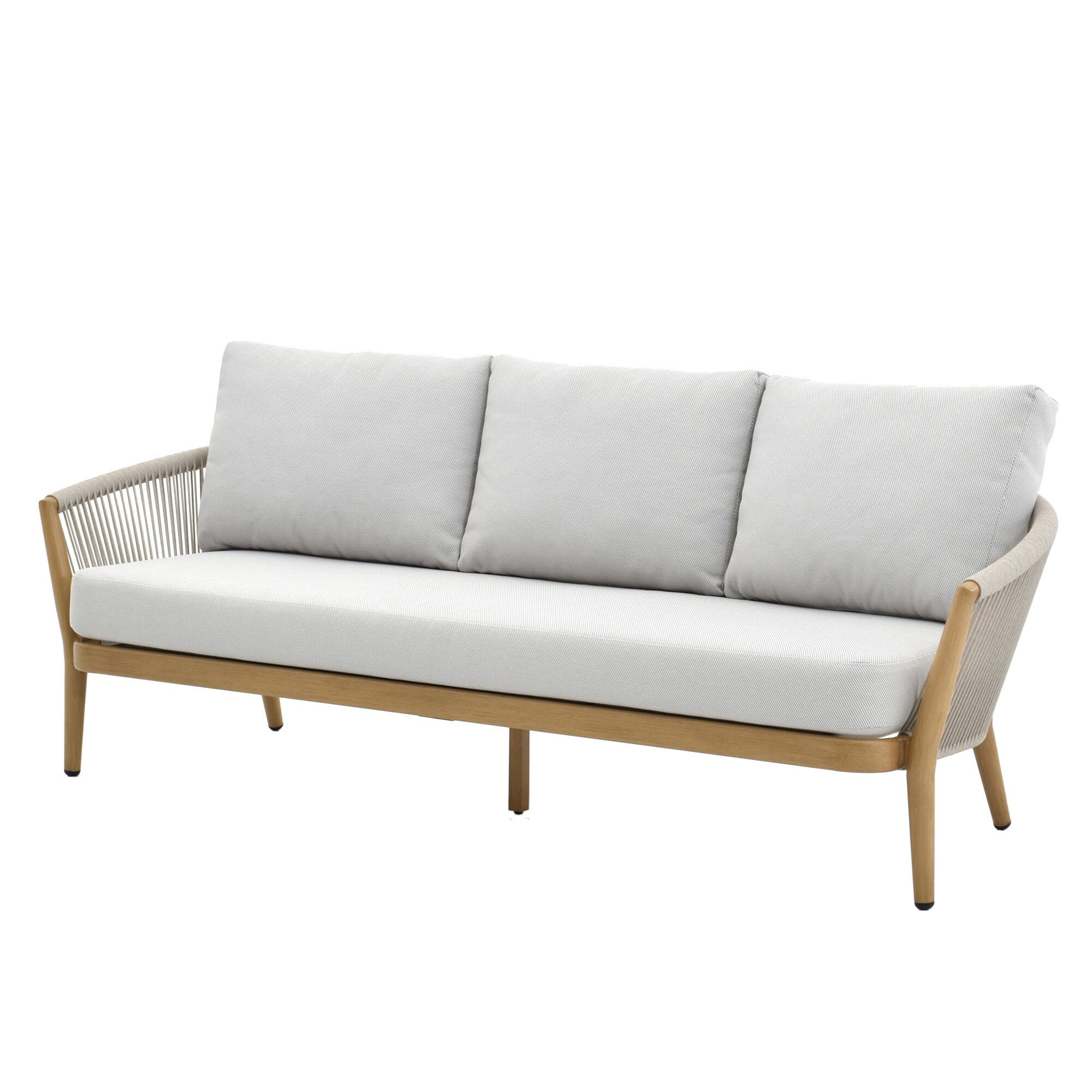 A-Eco Living Outdoor Sofa with 2 Chairs and Coffee Table, , large