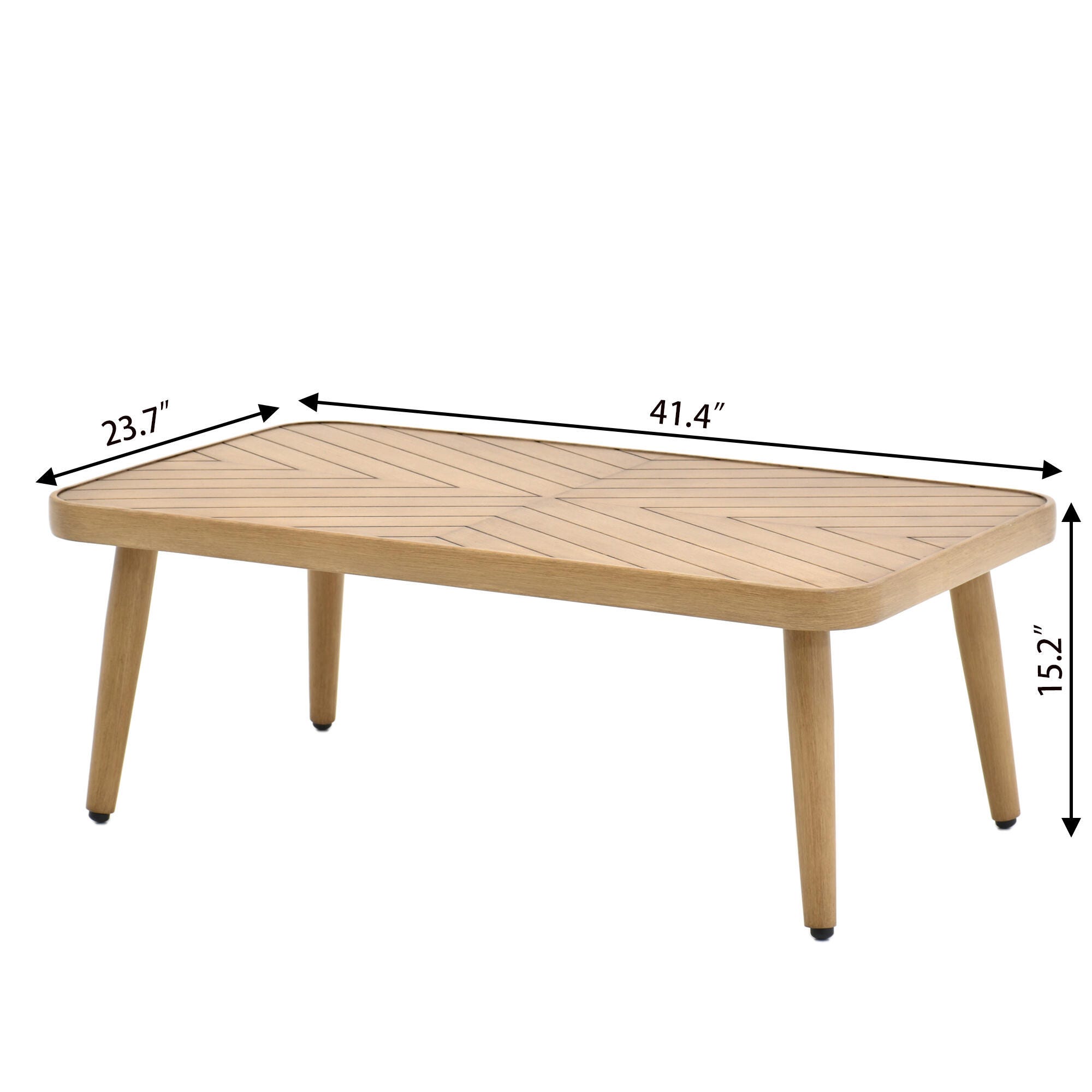 A-Eco Living Outdoor Sofa with 2 Chairs and Coffee Table, , large