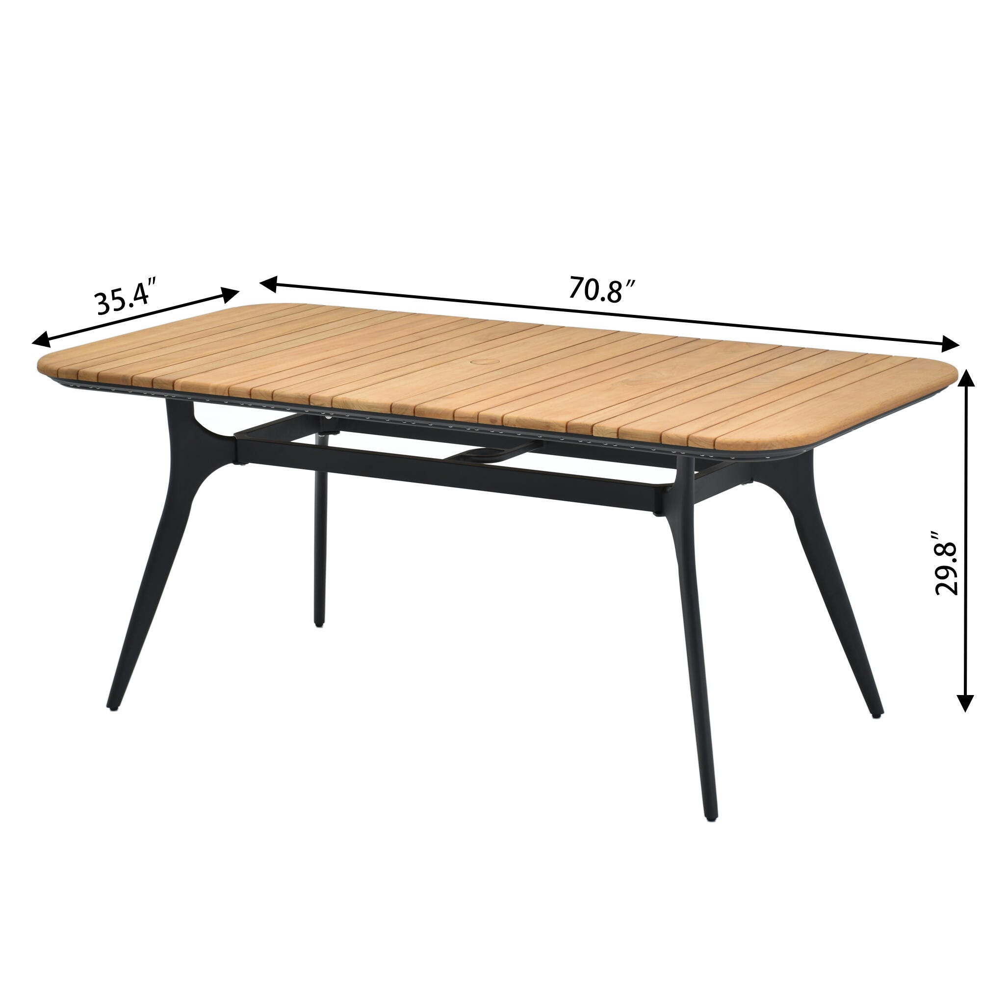 A-Eco Living Outdoor Dining Table with 6 Chairs, , large