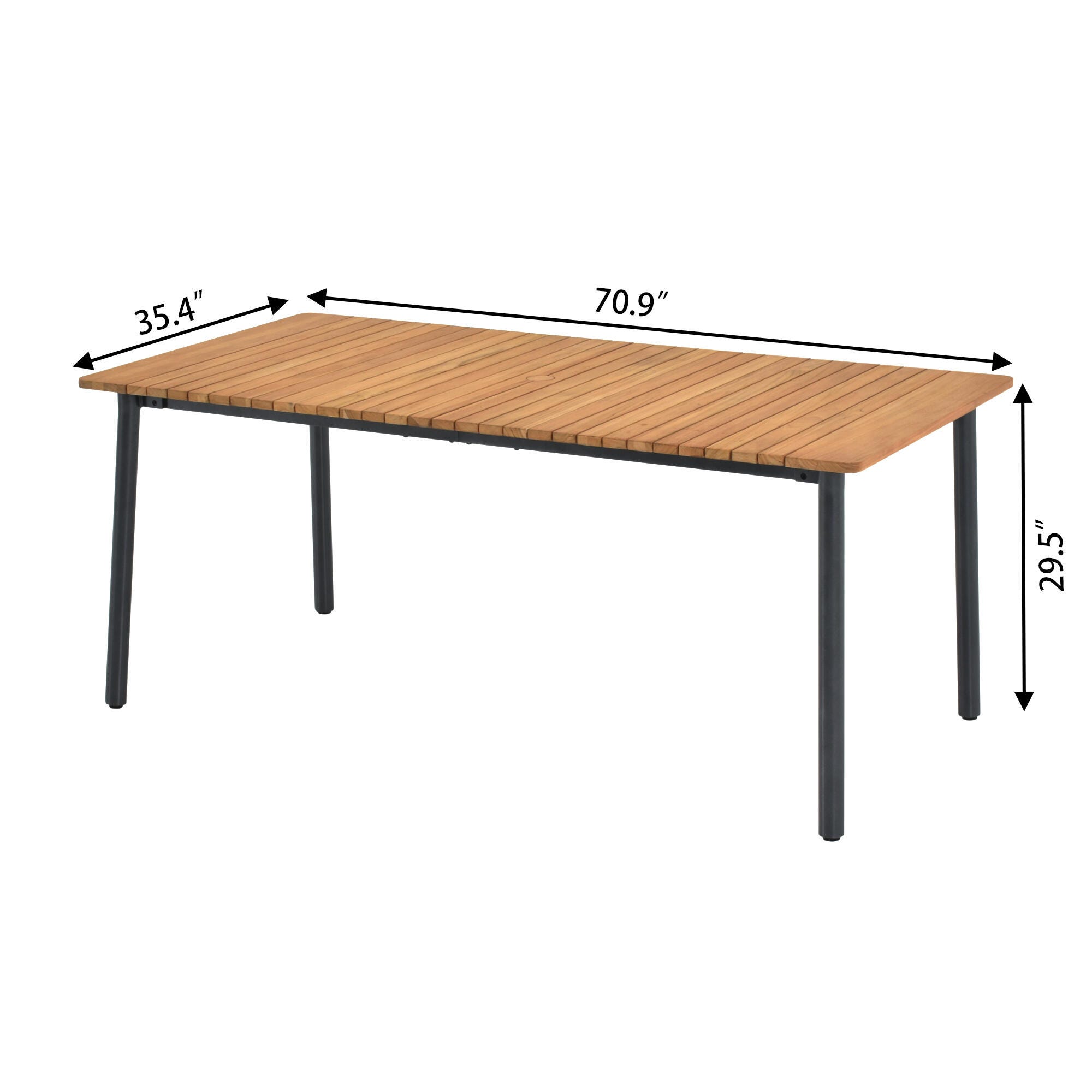 A-Eco Living Outdoor Dining Table and 6 Chairs, , large