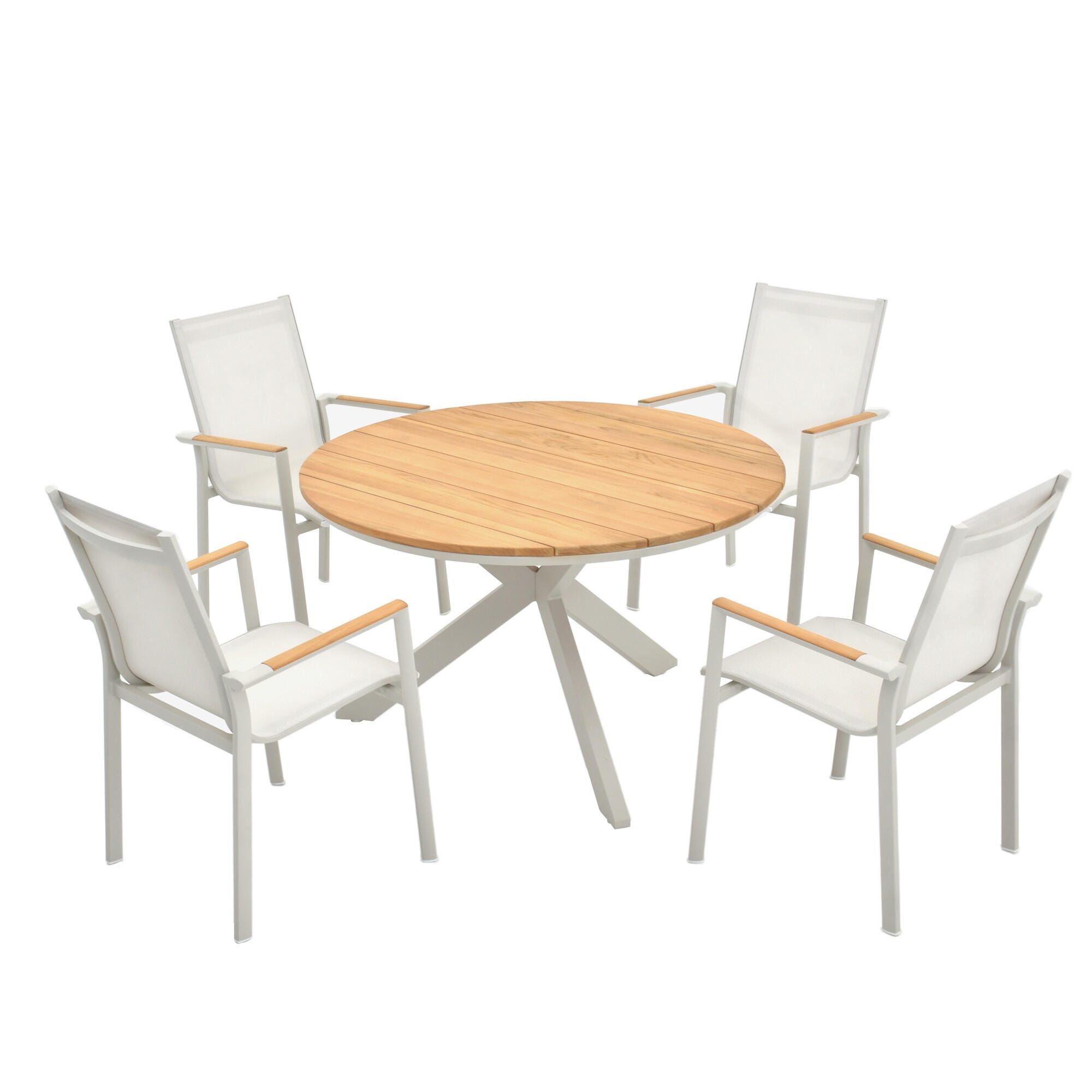 A-Eco Living Outdoor Dining Table and 4 Chairs, , large