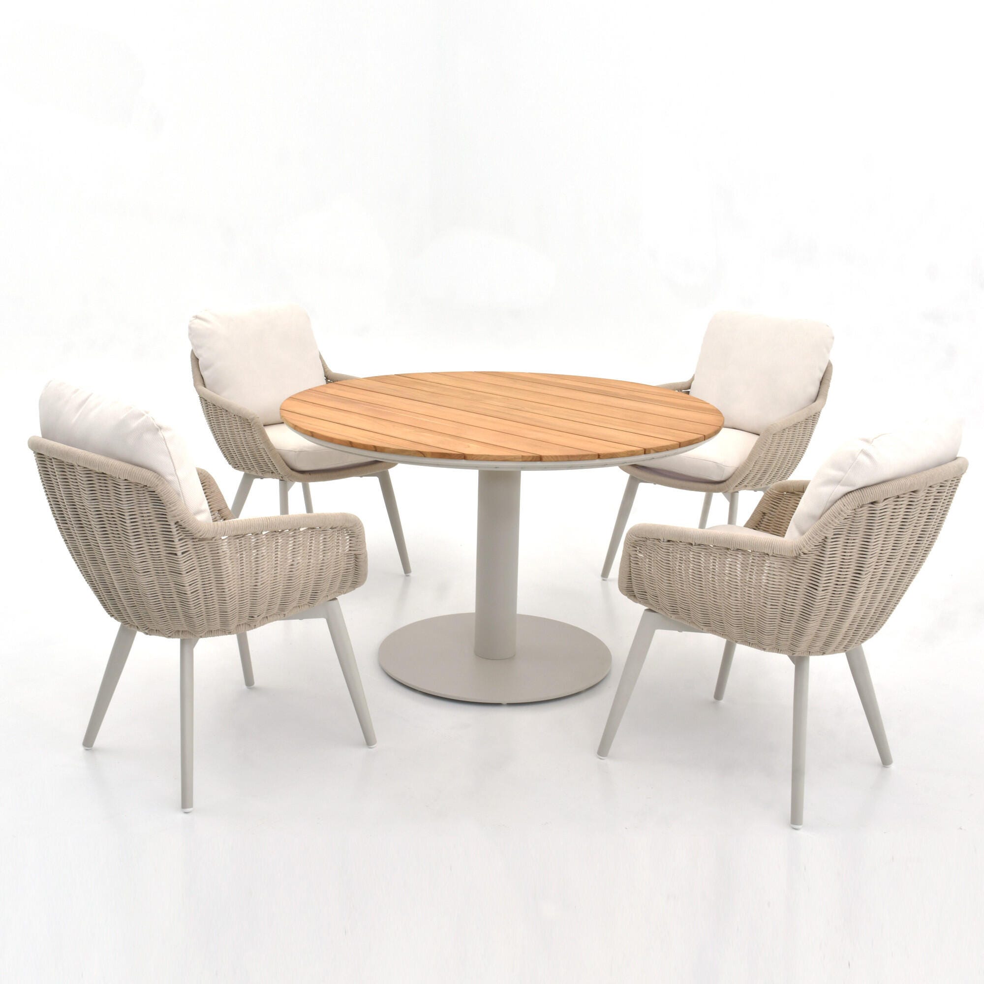A-Eco Living Outdoor Dining Table with 4 Chairs, , large