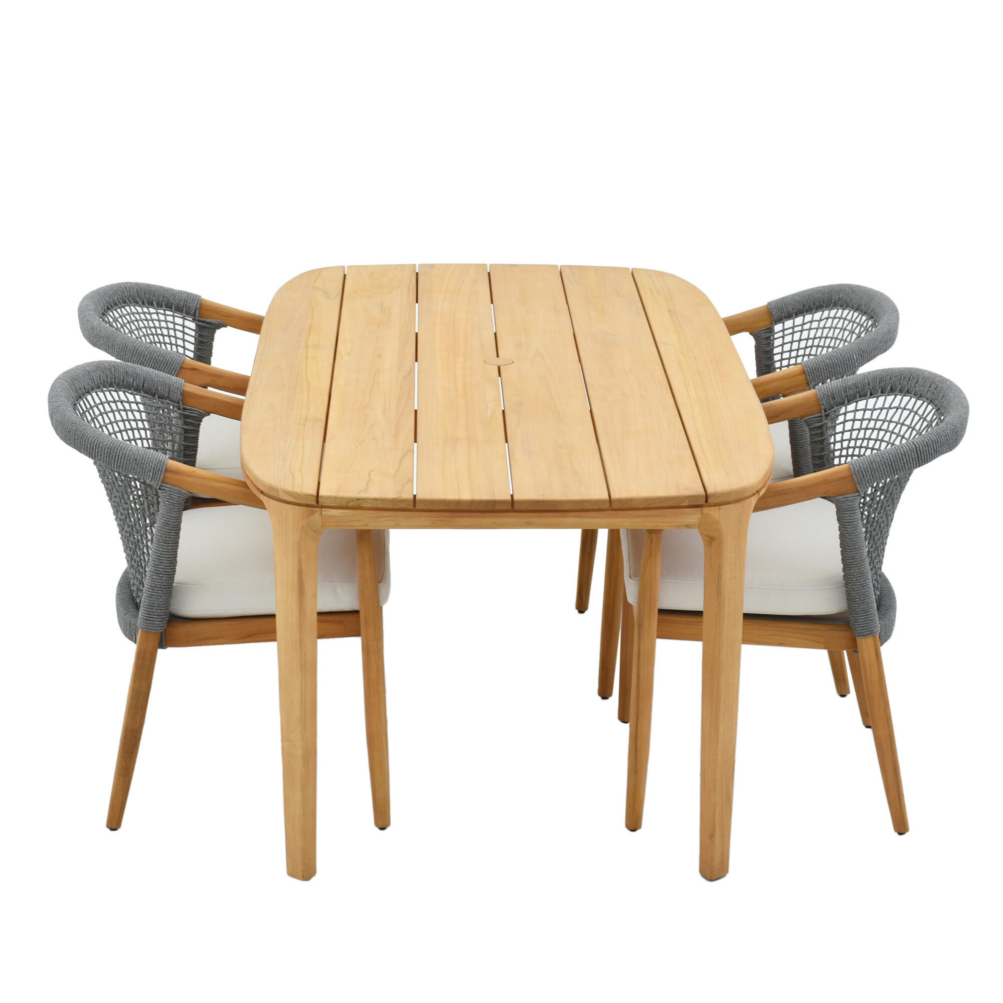 A-Eco Living Outdoor Dining Table and 4 Chairs, , large