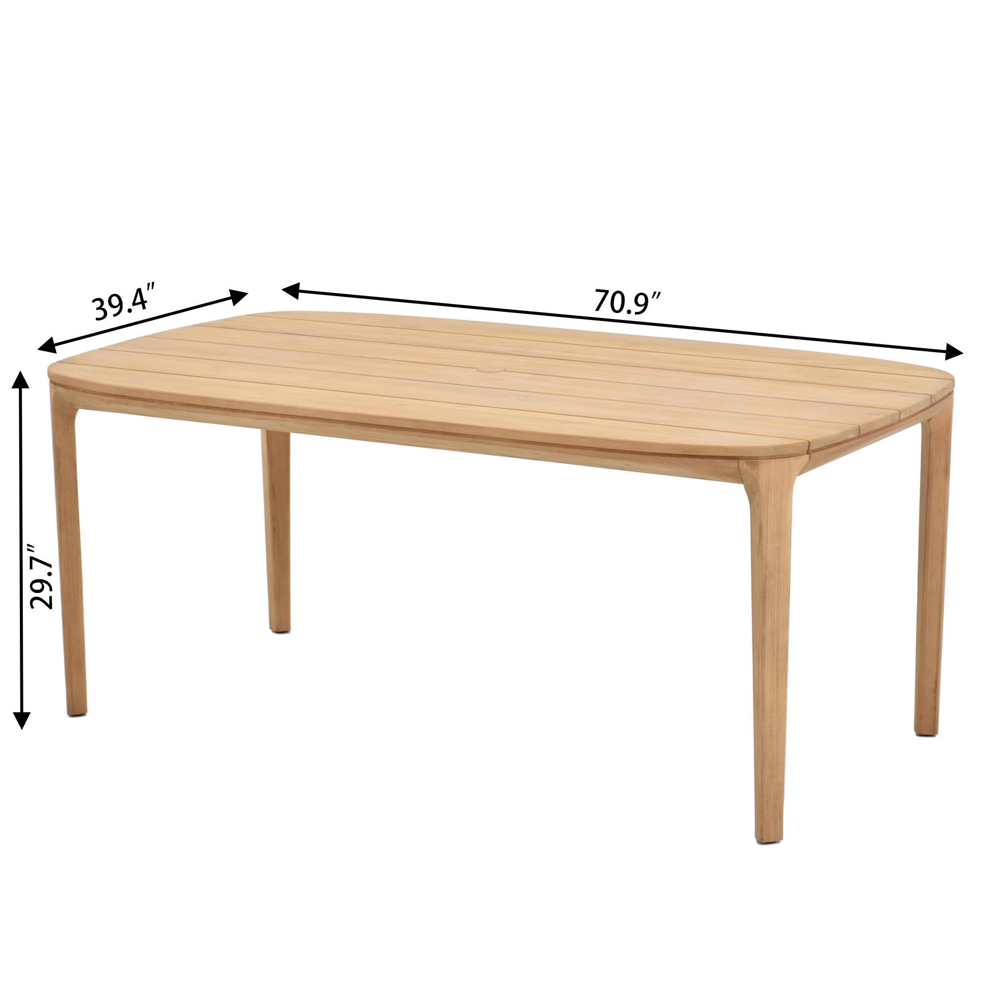 A-Eco Living Outdoor Dining Table and 6 Chairs, , large