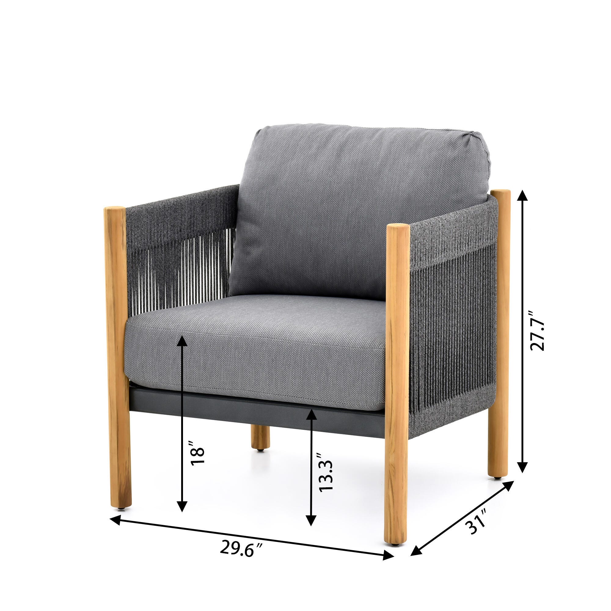 A-Eco Living Outdoor Sofa with Loveseat and Coffee Table, , large