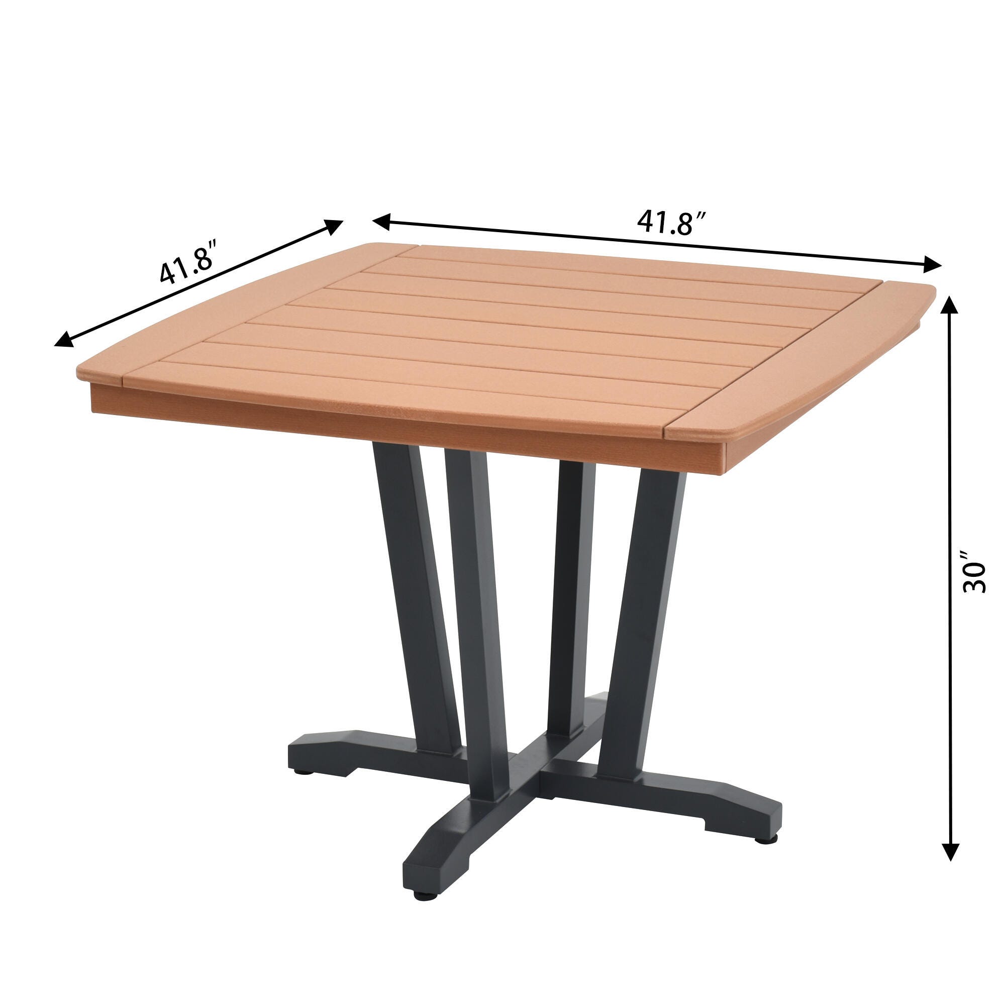 A-Eco Living Outdoor Dining Table with 4 Armless Chairs, , large