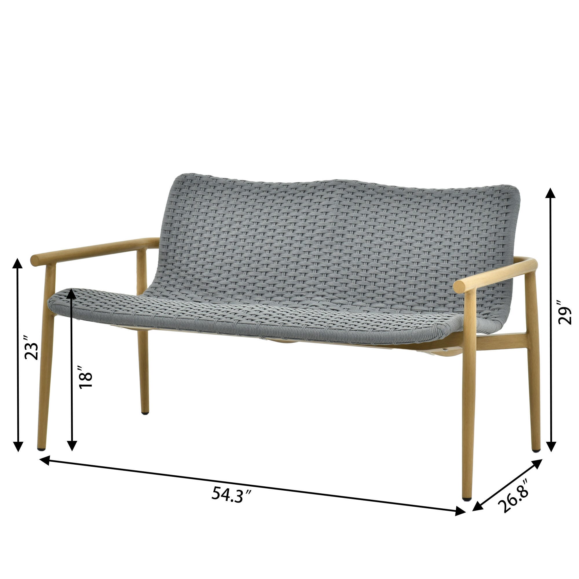A-Eco Living Outdoor Sofa with Coffee Table, , large