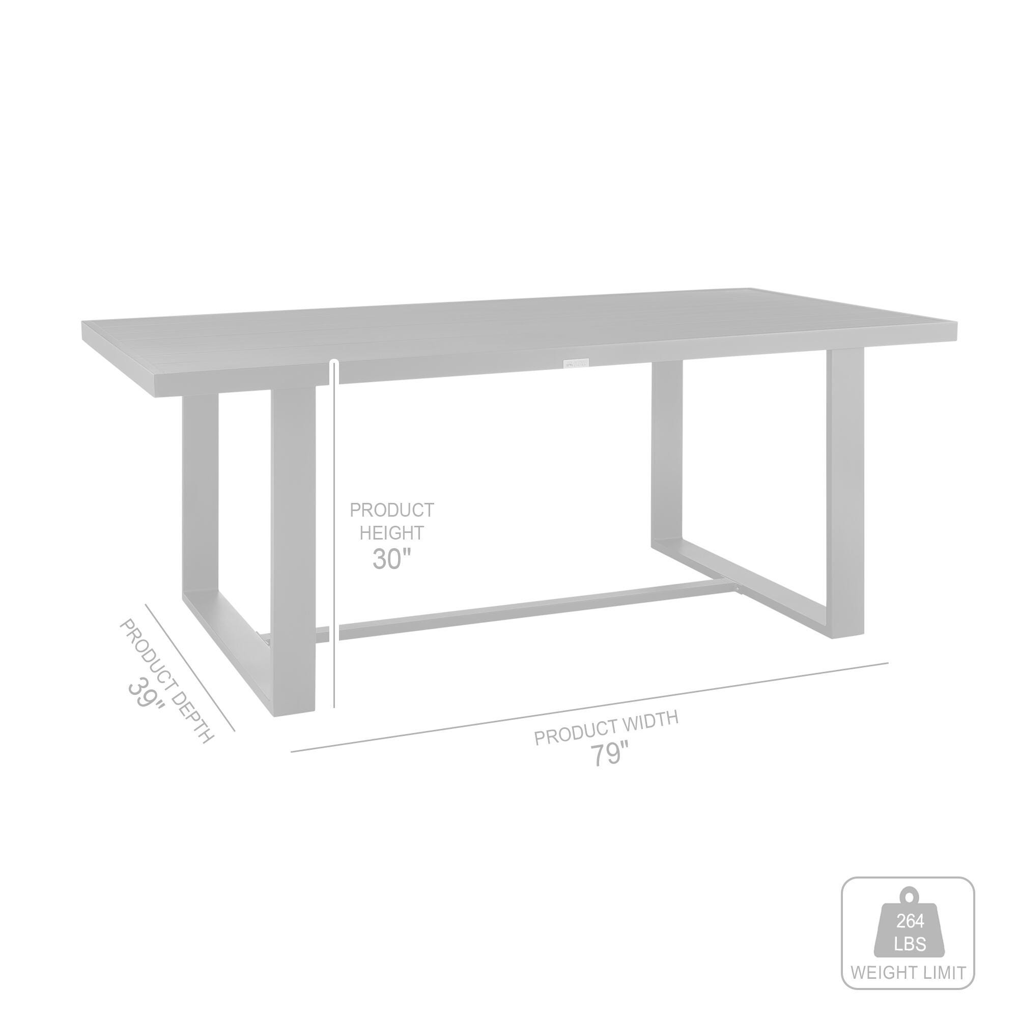 Armen Living Alegria Outdoor Dining Table and 4 Chairs, , large