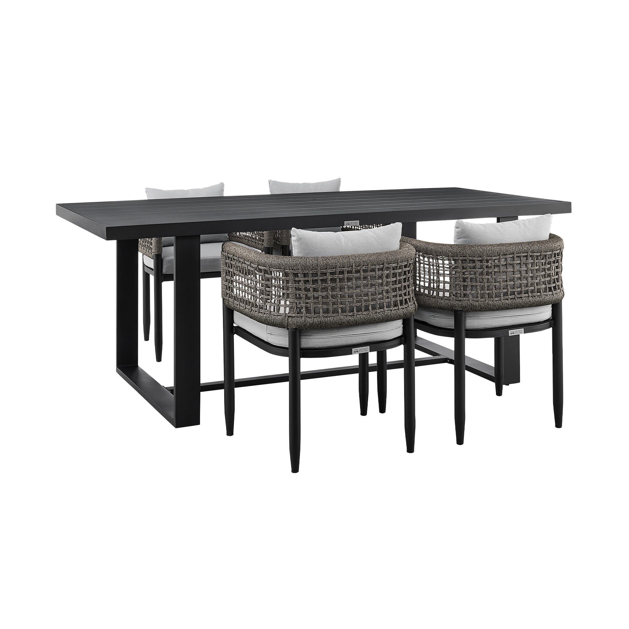 Armen Living Alegria Outdoor Dining Table and 4 Chairs, , large