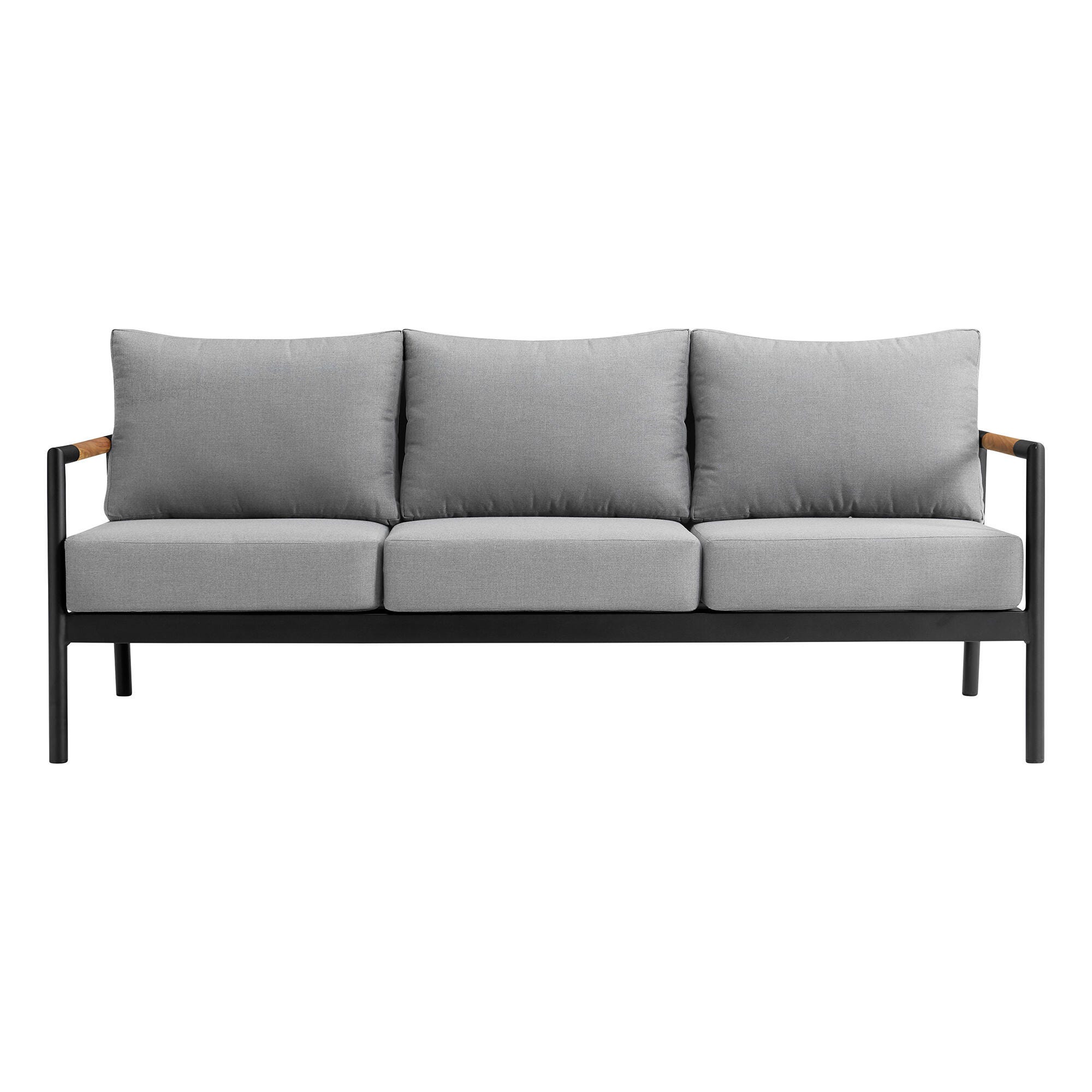 Crown Outdoor Sofa and 2 Chairs with Coffee Table, , large