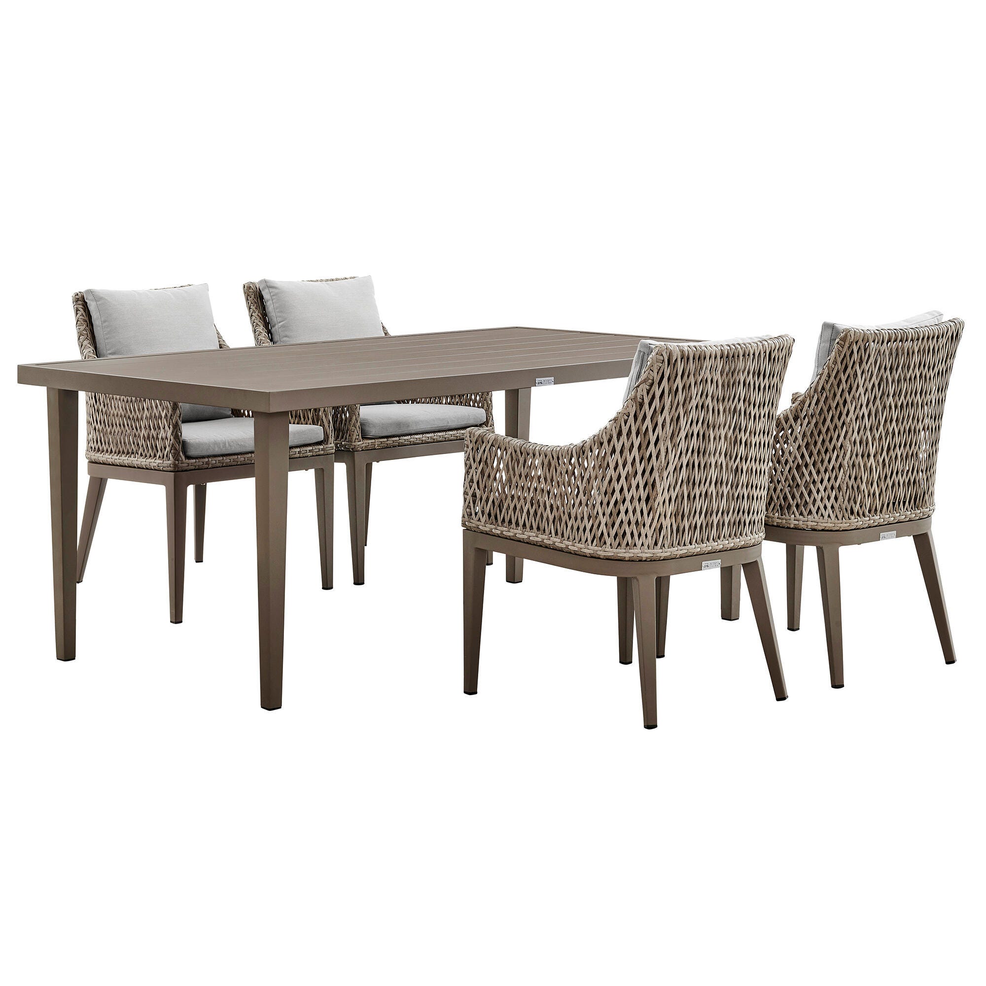 Armen Living Grenada Outdoor Dining Table and 4 Chairs, , large