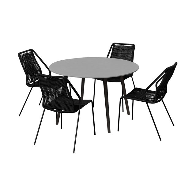 Armen Living Kylie Outdoor Dining Table and 4 Chairs