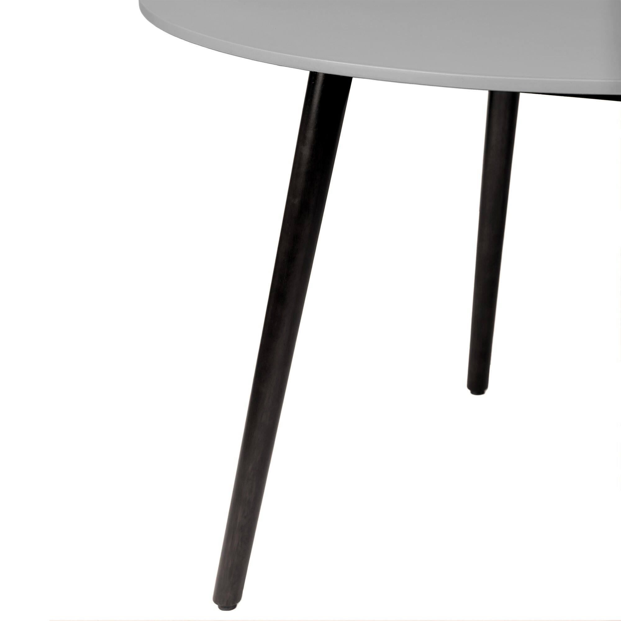 Armen Living Kylie Outdoor Dining Table and 4 Chairs, Black, large