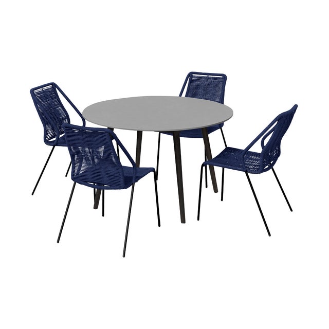 Armen Living Kylie Outdoor Dining Table and 4 Chairs