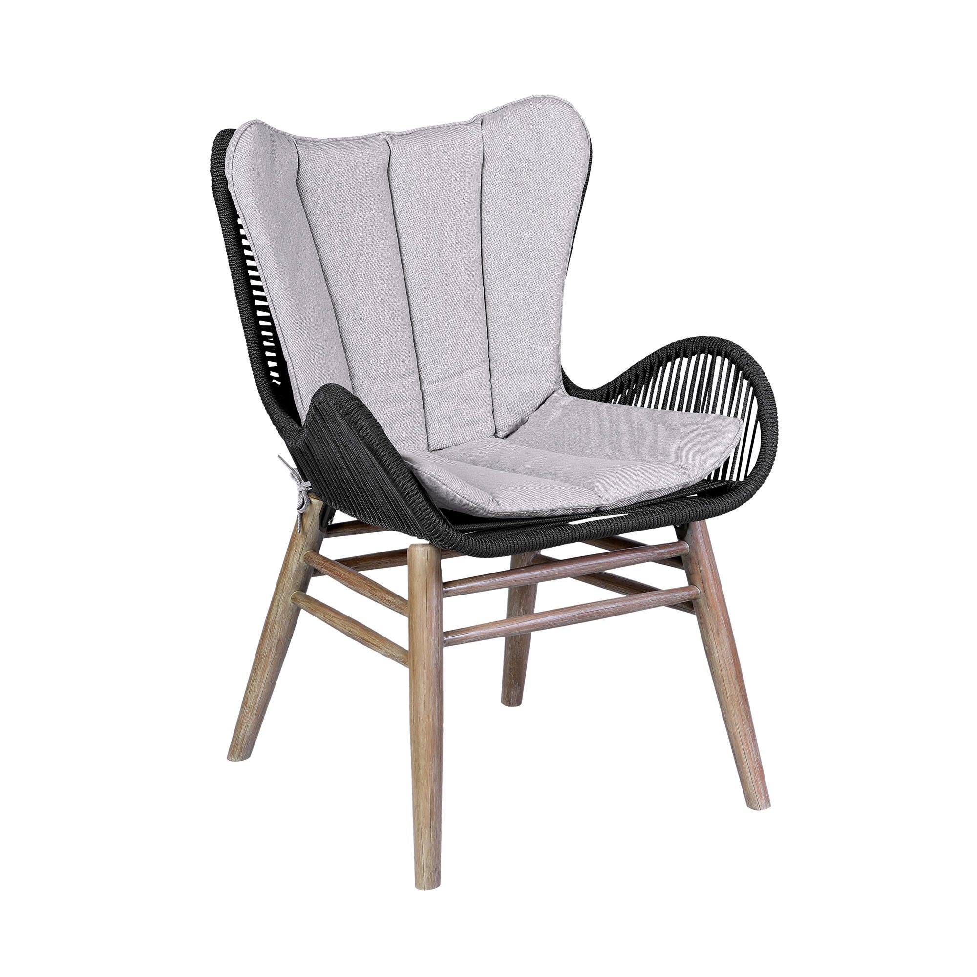 Armen Living Mateo Outdoor Dining Table and 4 Chairs, , large