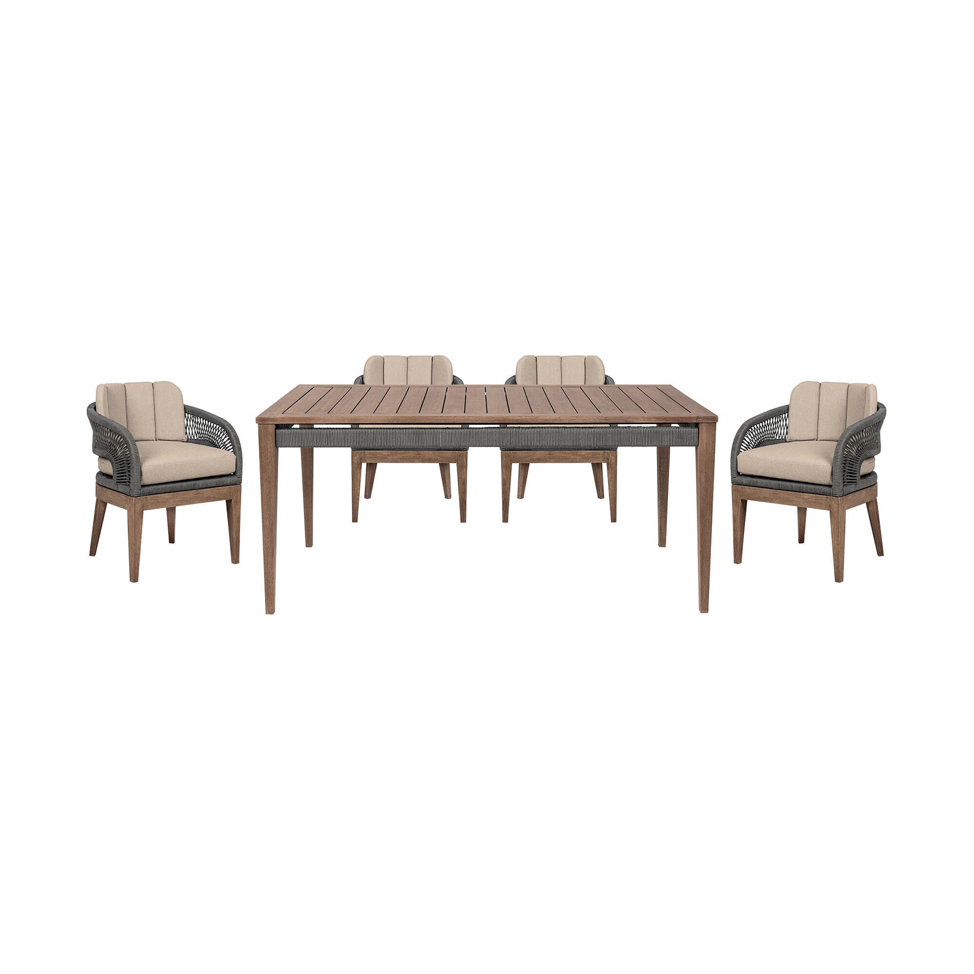 Orbit Outdoor Dining Table and 4 Chairs, , large