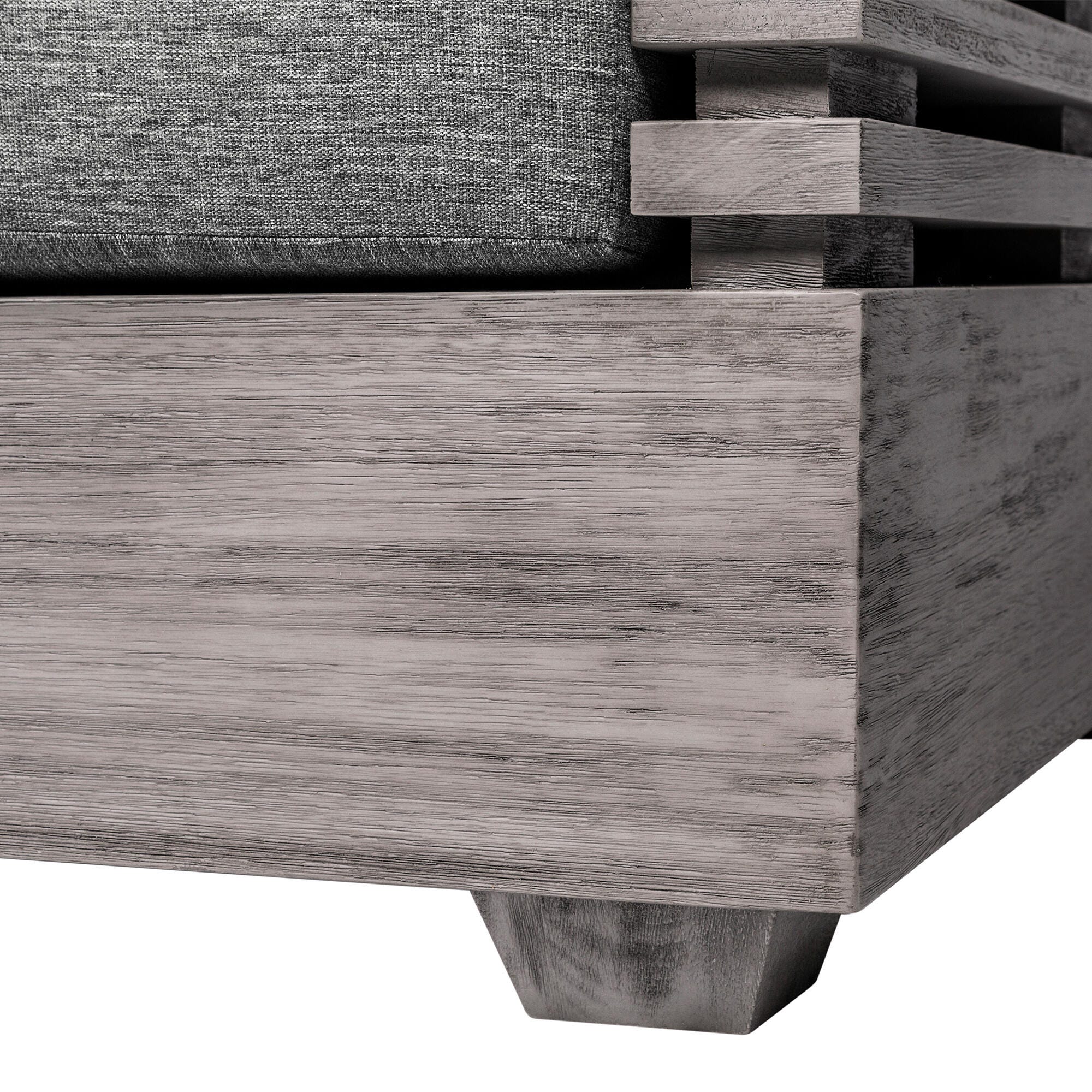 Vivid Outdoor Sofa and 2 Chairs with Coffee Table, Gray, large