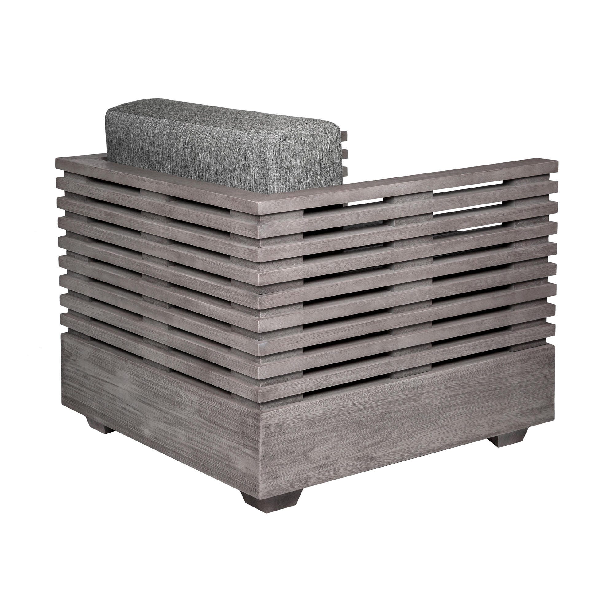 Vivid Outdoor Sofa and 2 Chairs with Coffee Table, Gray, large
