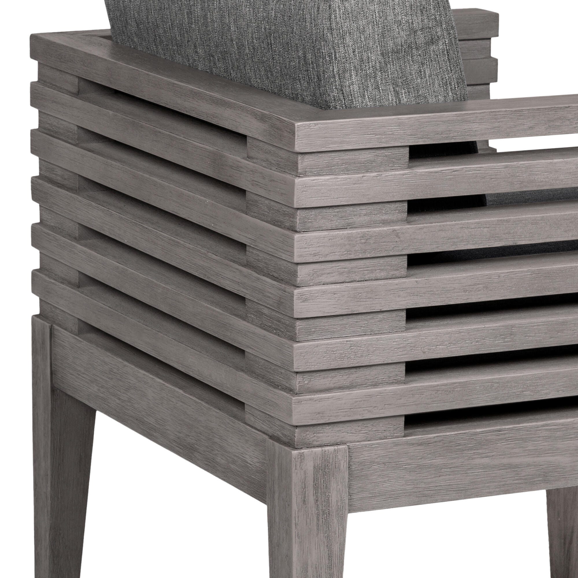 Vivid Outdoor Dining Table and 4 Chairs, Gray, large