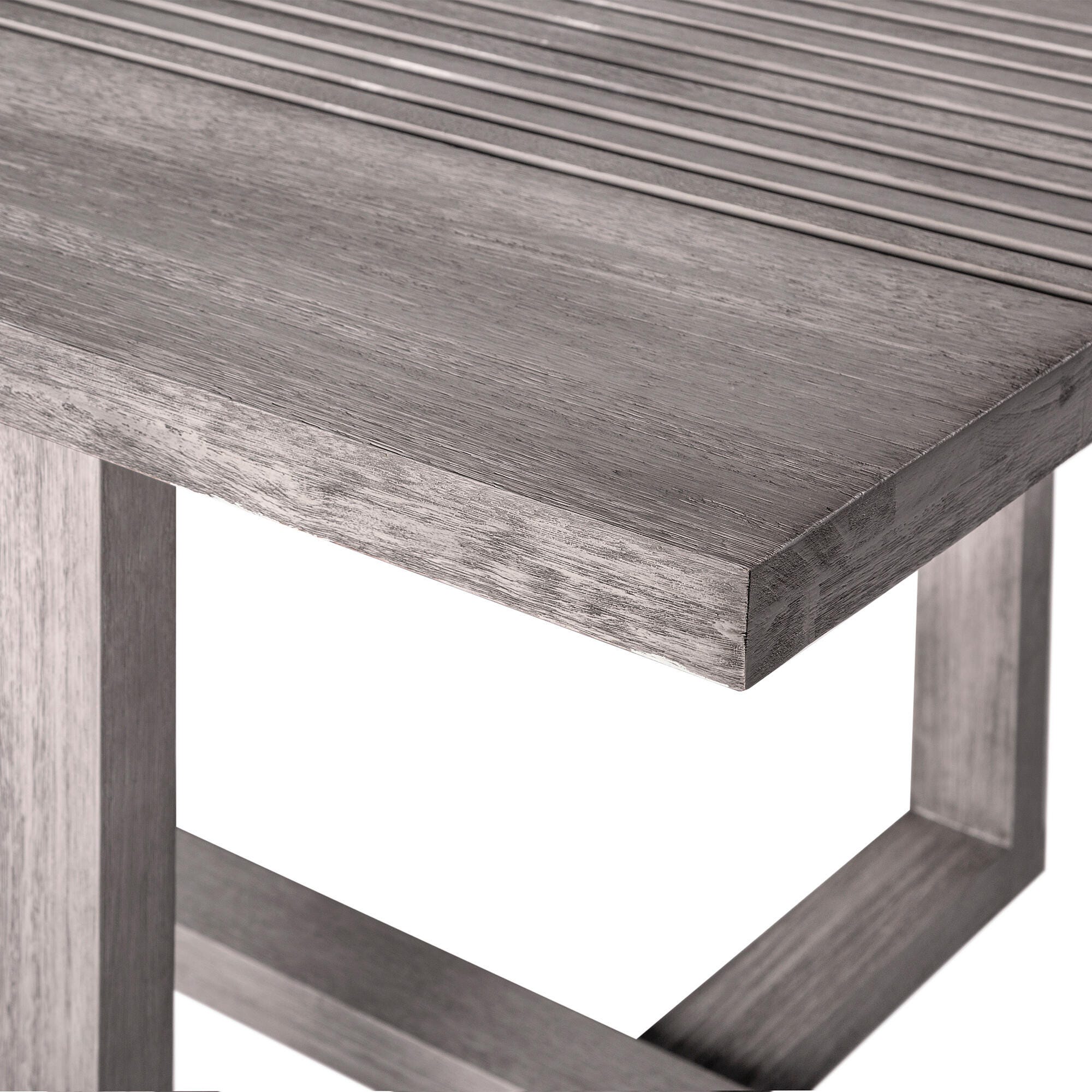 Vivid Outdoor Dining Table and 4 Chairs, Gray, large