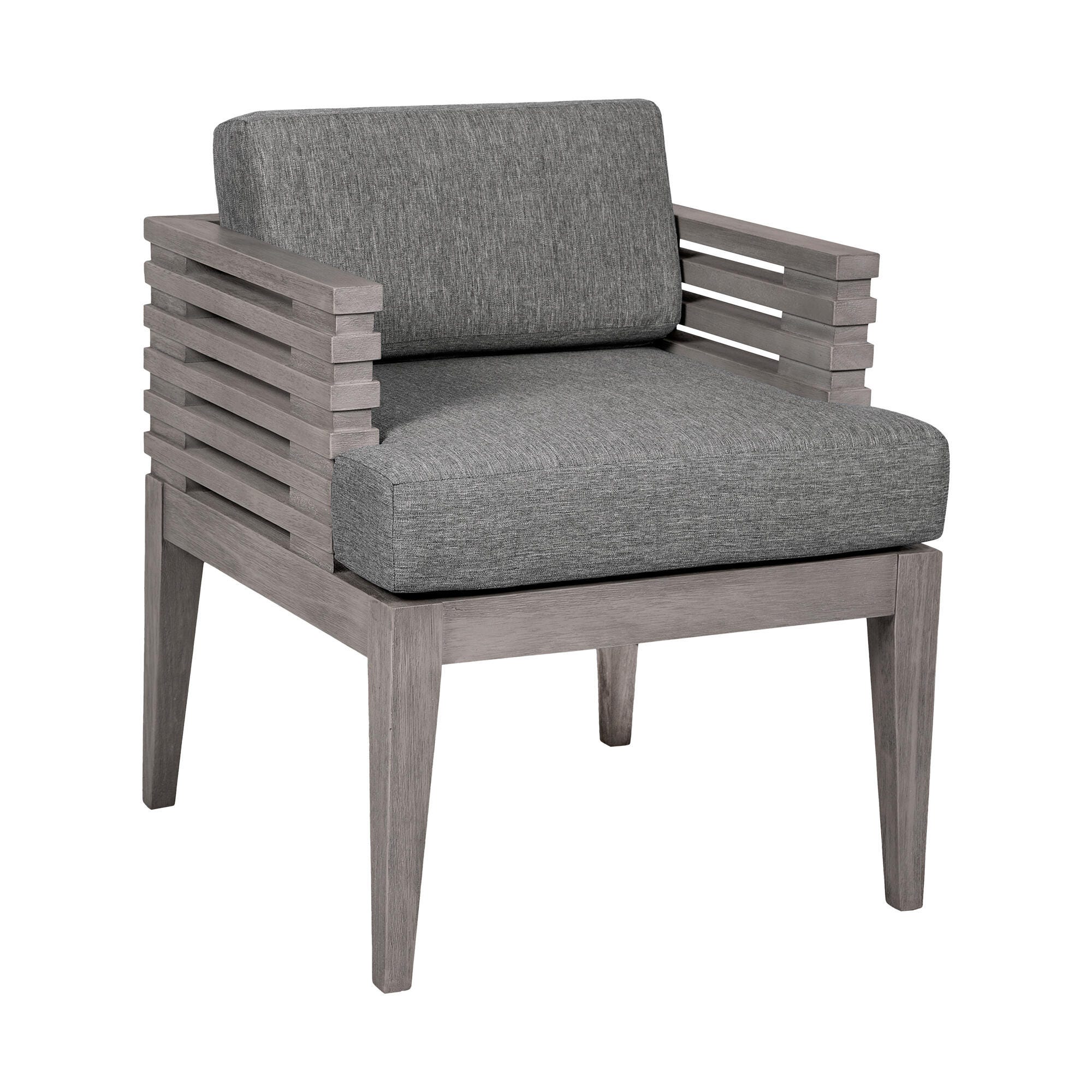 Vivid Outdoor Dining Table and 4 Chairs, Gray, large