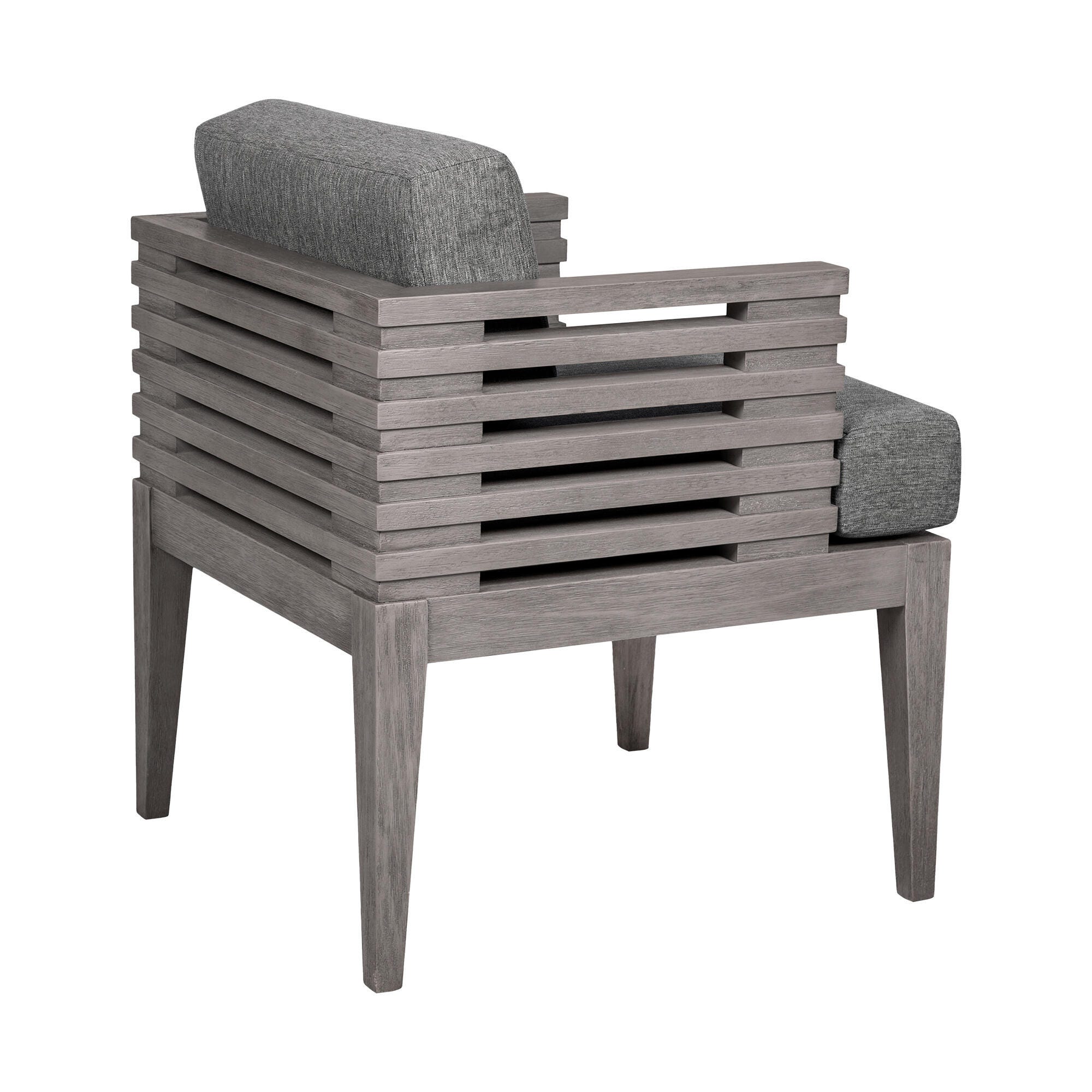Vivid Outdoor Dining Table and 6 Chairs, Gray, large