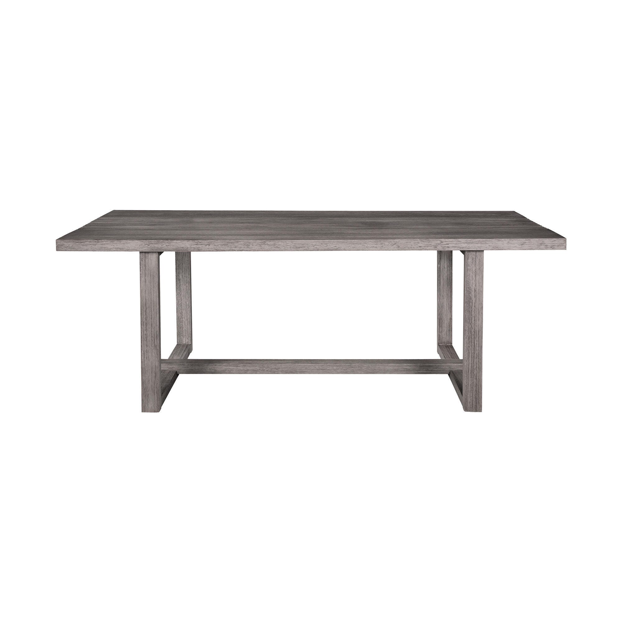 Vivid Outdoor Dining Table and 6 Chairs, Gray, large