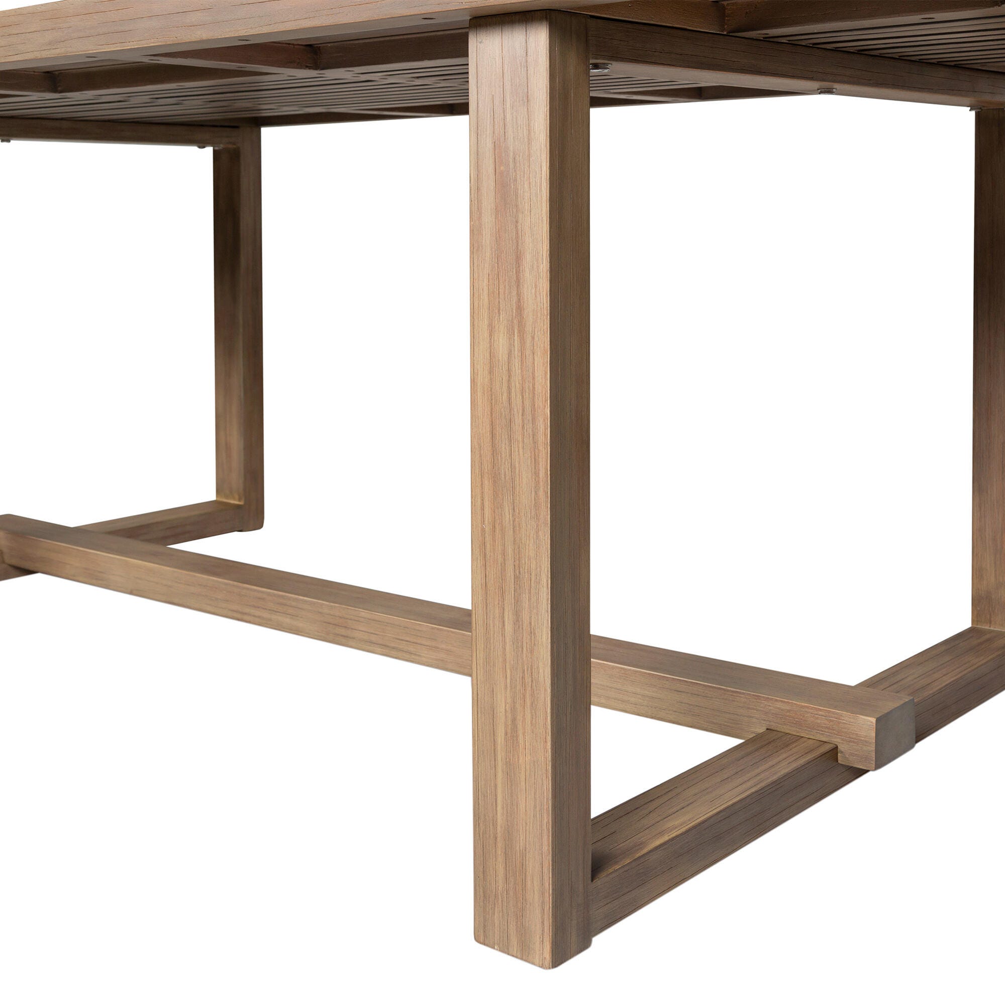 Vivid Outdoor Dining Table and 6 Chairs, Taupe, large
