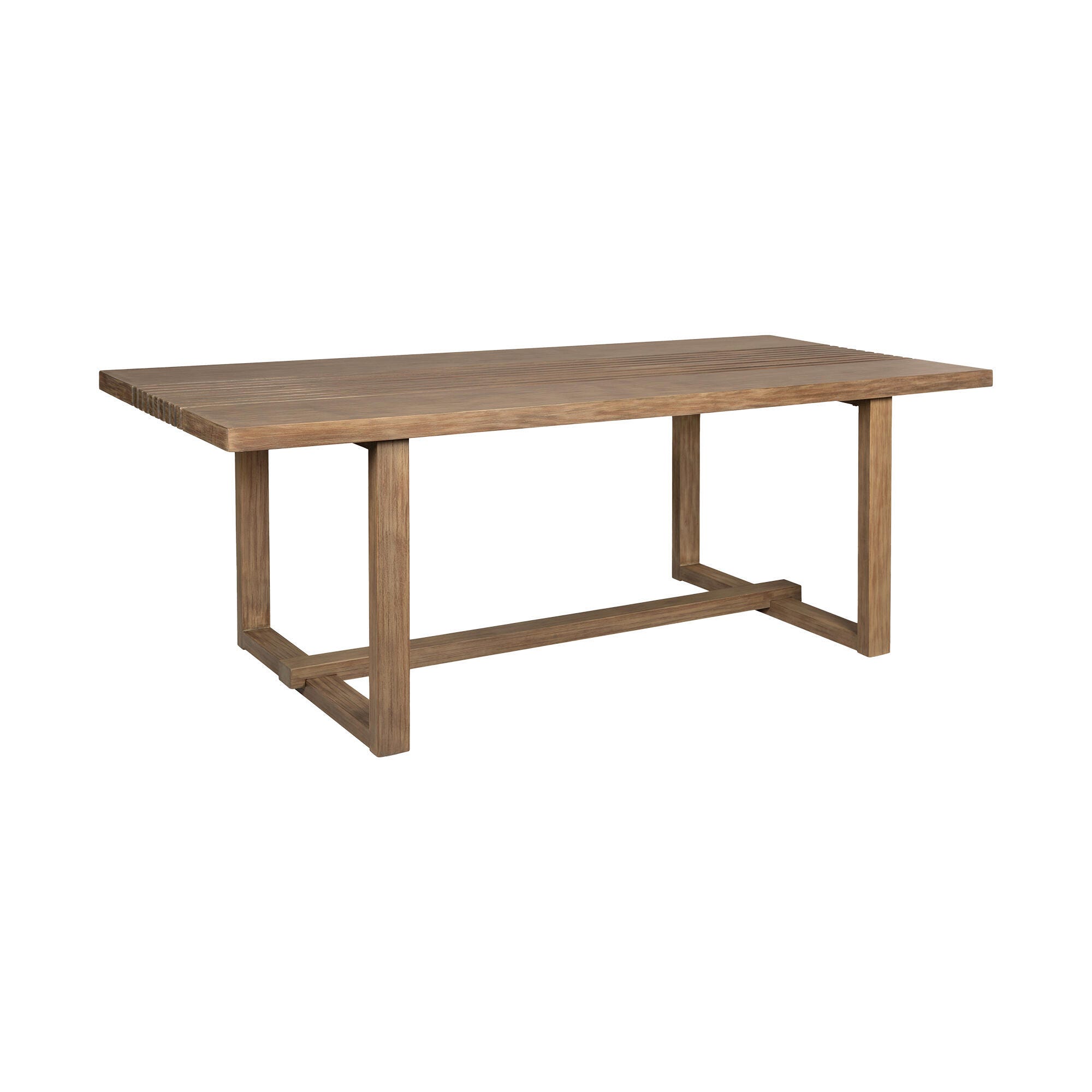 Vivid Outdoor Dining Table and 6 Chairs, Taupe, large