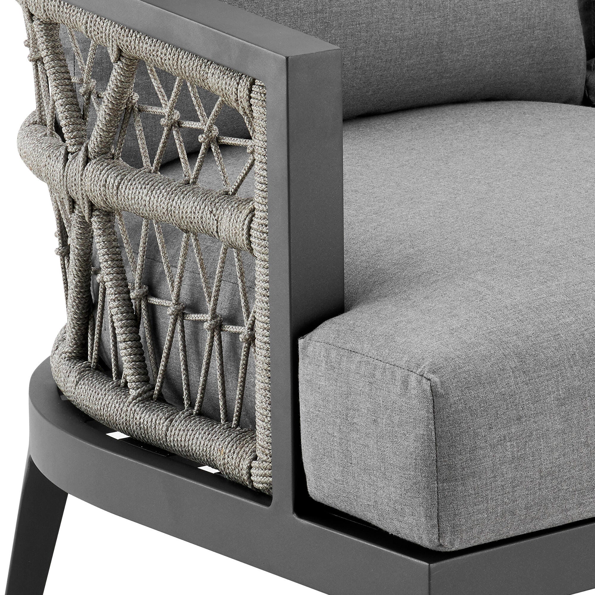 Zella Outdoor Sofa and 2 Chairs with Coffee Table, , large