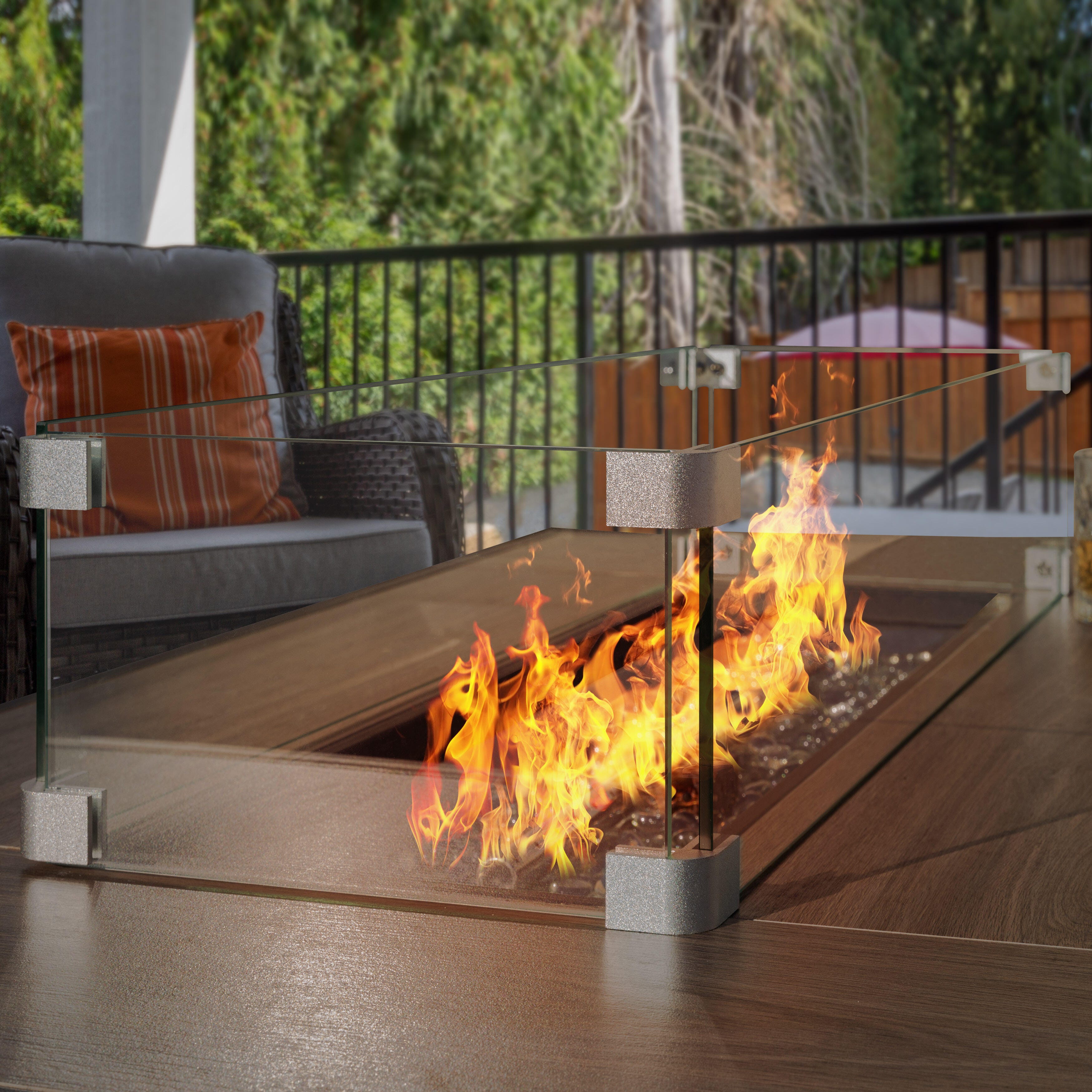 Nuu Garden Outdoor Rectangular Fire Pit, , large