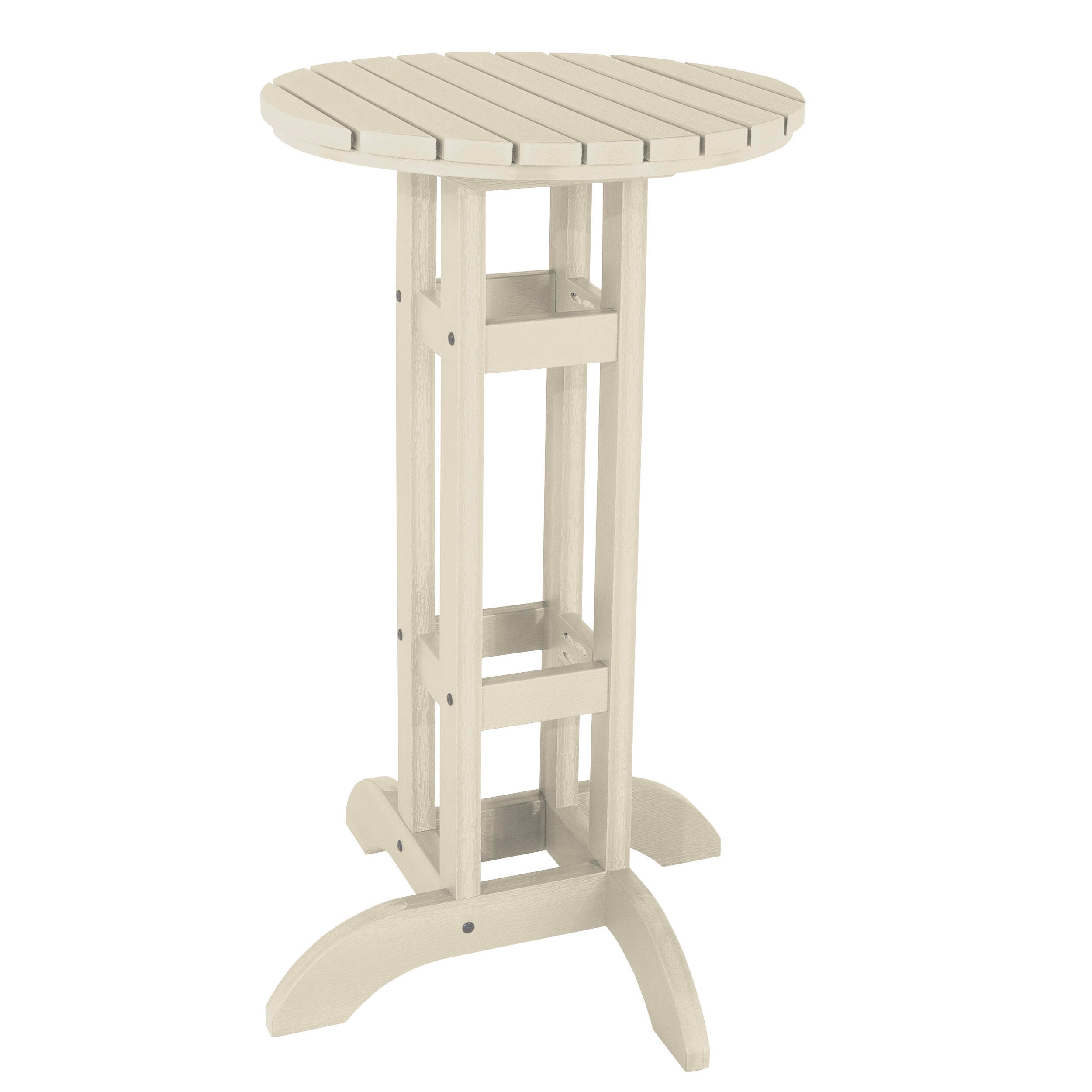 Highwood Lehigh Outdoor Bar Table, Whitewash, large