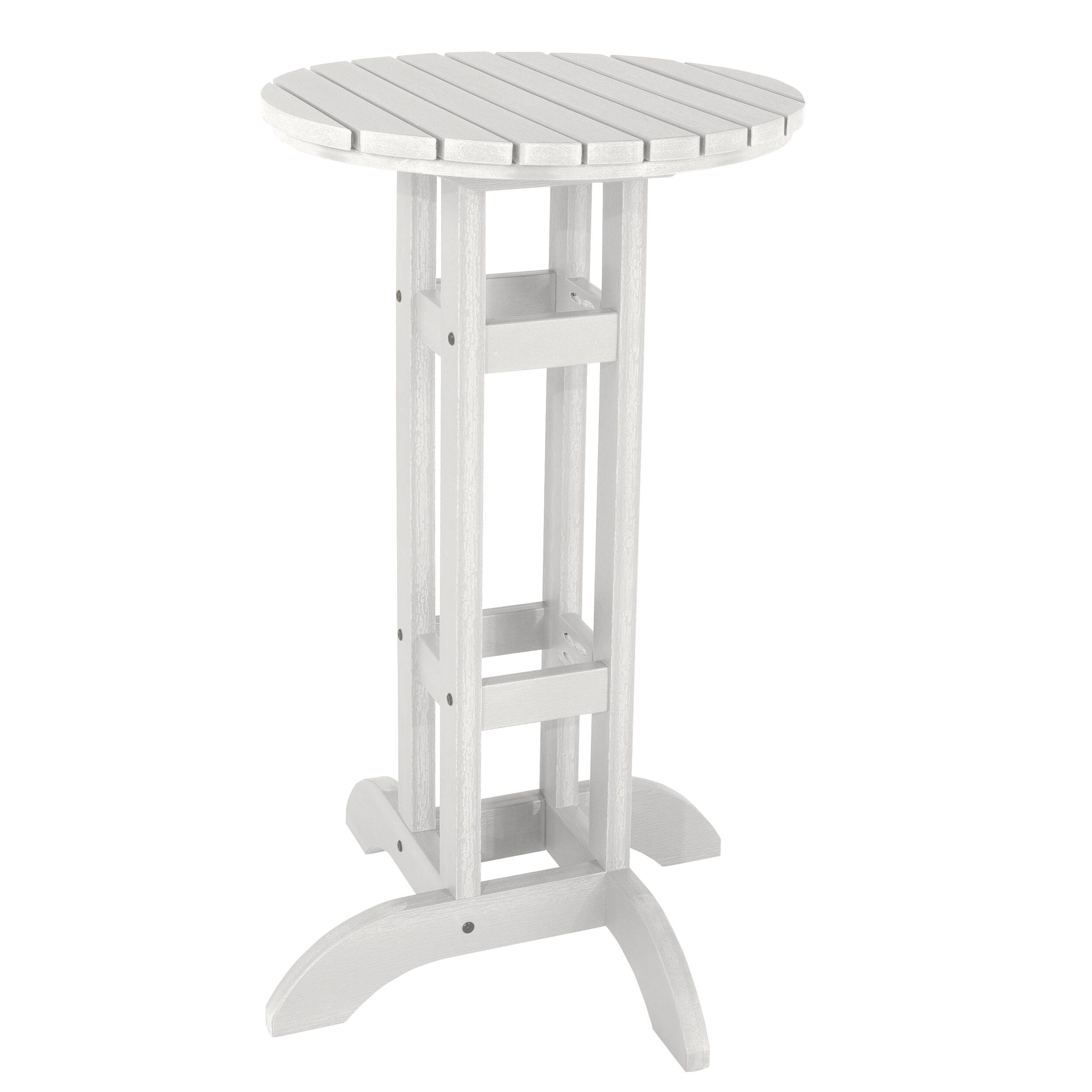 Highwood Lehigh Outdoor Bar Table, White, large