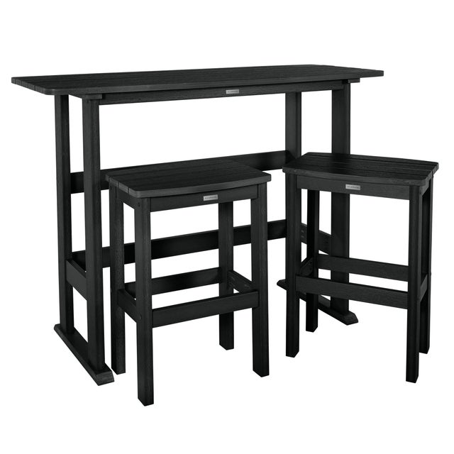 Highwood Lehigh Outdoor Bar Table and 2 Bar Stools