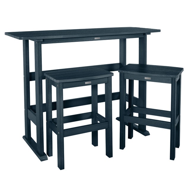 Highwood Lehigh Outdoor Bar Table and 2 Bar Stools