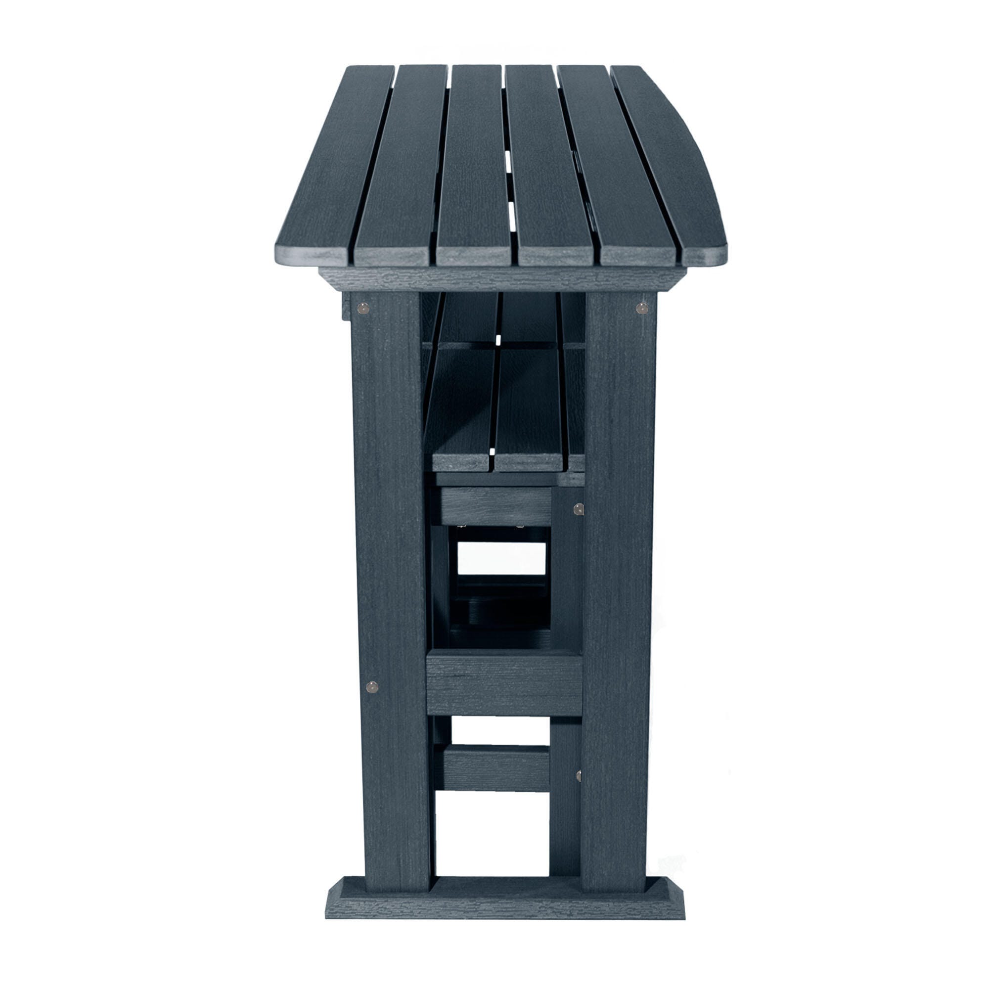 Highwood Lehigh Outdoor Dining Table and 2 Chairs, Federal Blue, large