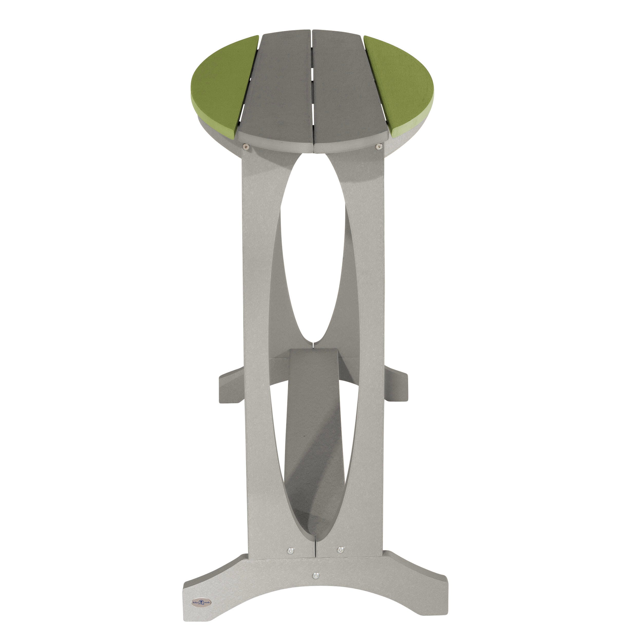 Bahia Verde Shoreline Outdoor Bar Table and 2 Bar Stools, Cove Gray/Palm Green, large