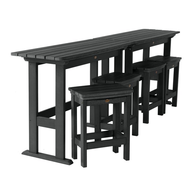 Highwood Lehigh Outdoor Counter Height 2 Bar Table and 4 Bar Stools