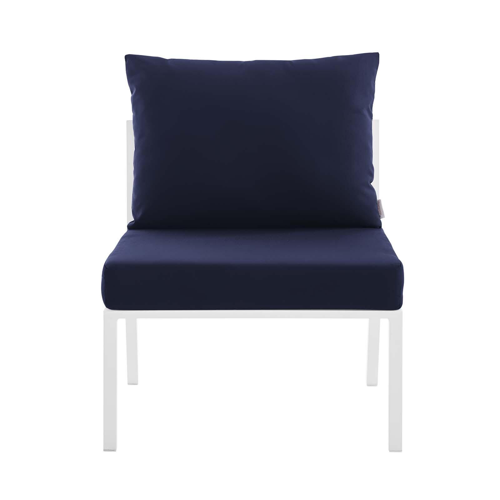 Modway Riverside 6-Piece Outdoor Sectional Set, Navy, large