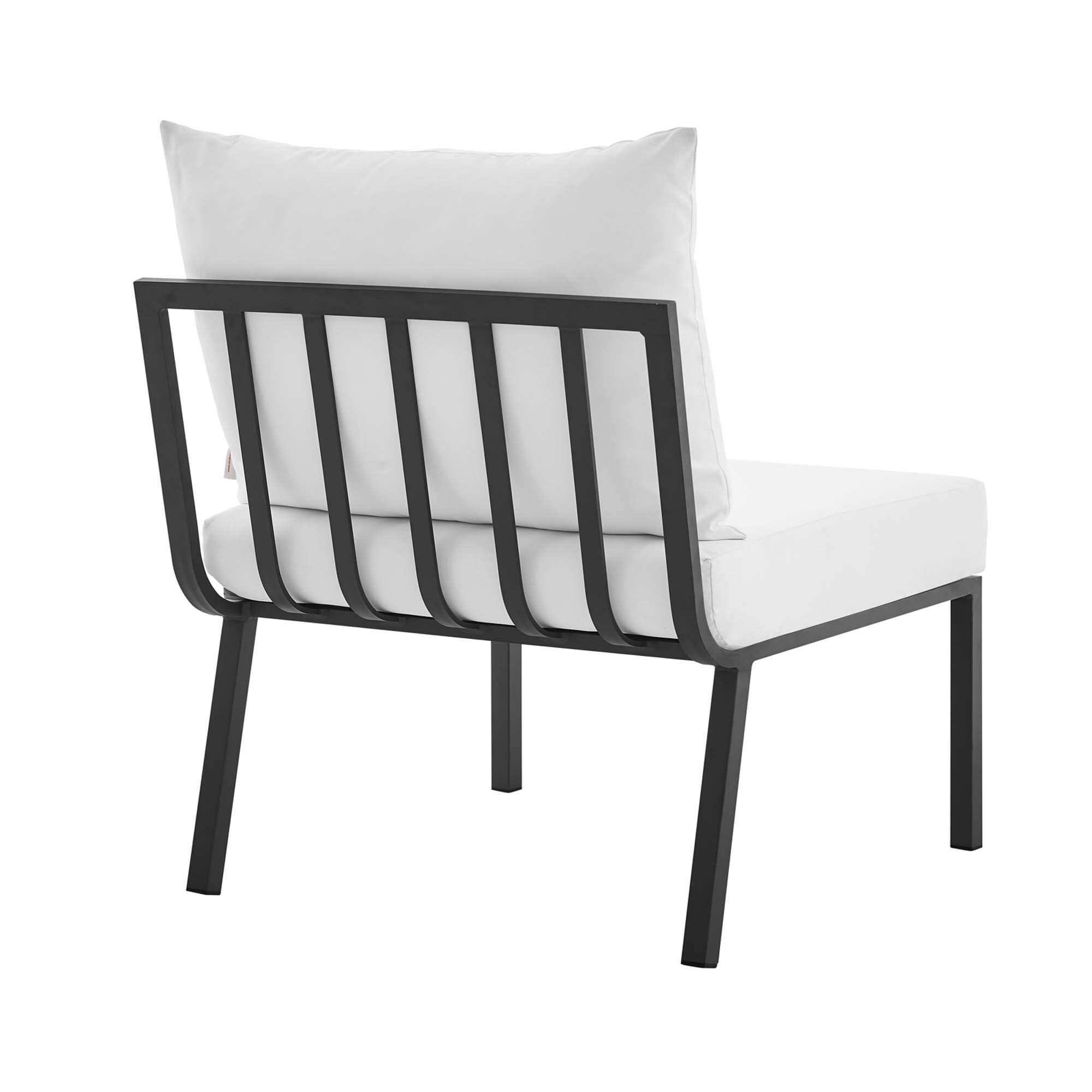 Modway Riverside 5-Piece Outdoor Sectional Set, White, large