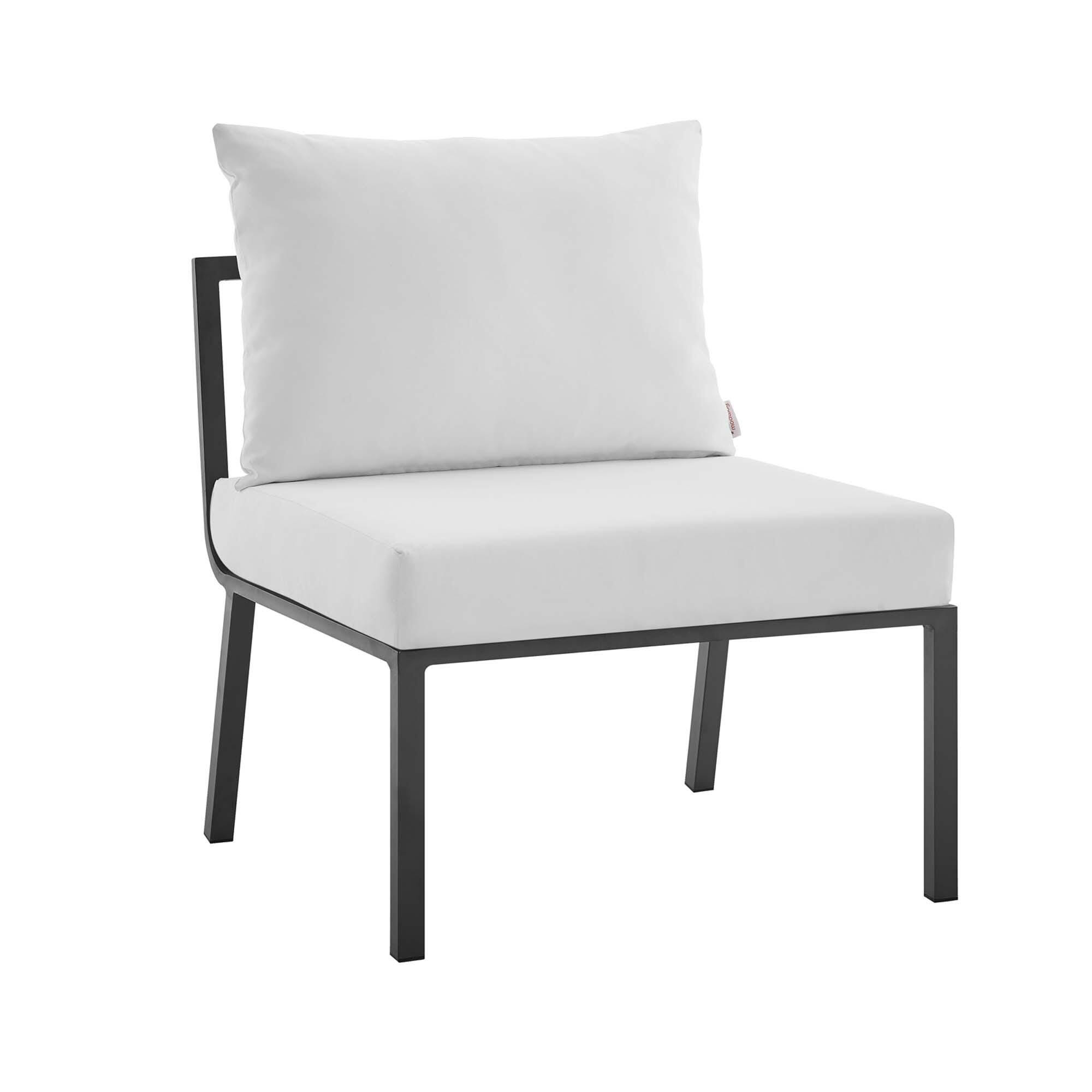 Modway Riverside 5-Piece Outdoor Sectional Set, White, large