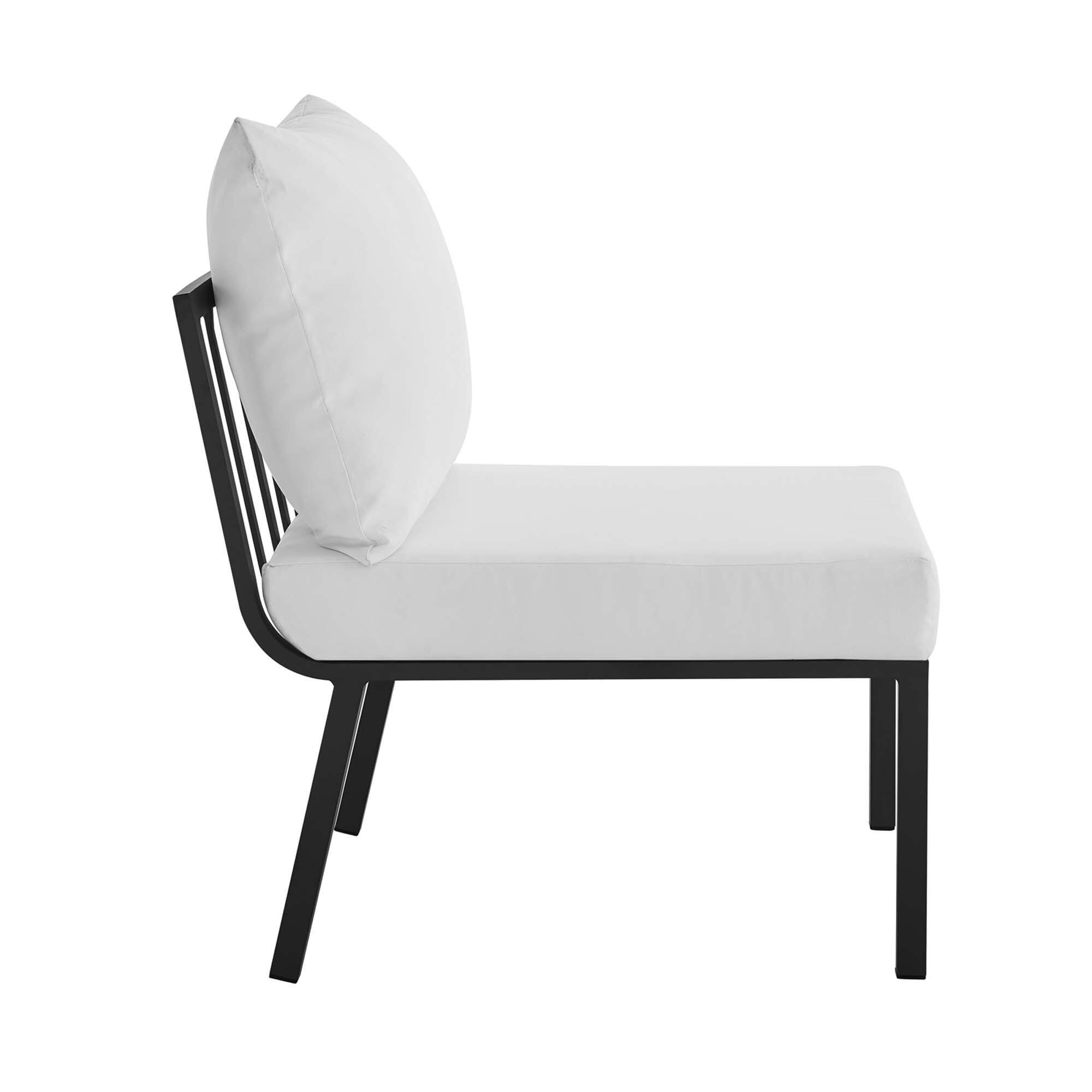 Modway Riverside 5-Piece Outdoor Sectional Set, White, large