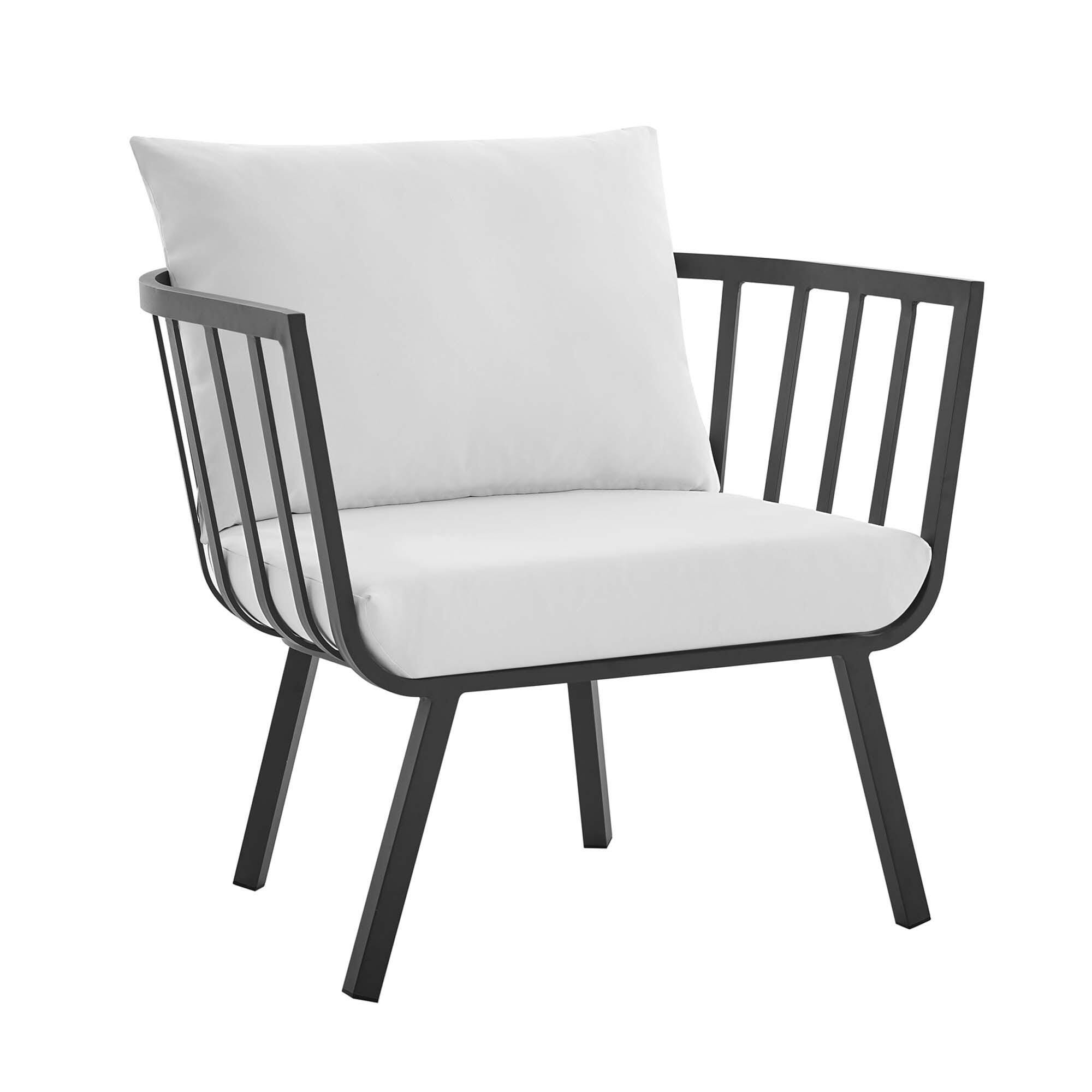 Modway Riverside 7-Piece Outdoor Sectional Set, White, large