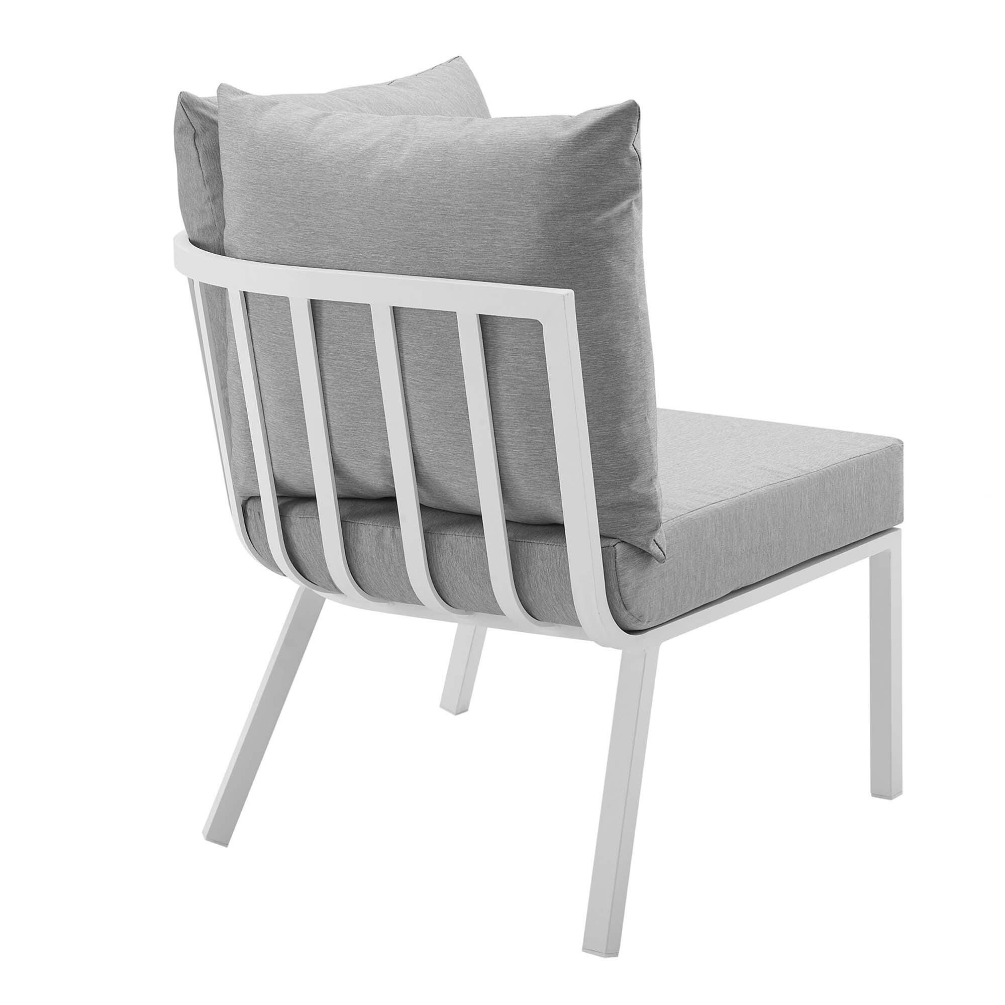 Modway Riverside Outdoor Sofa with Armchair and Coffee Table, Gray, large