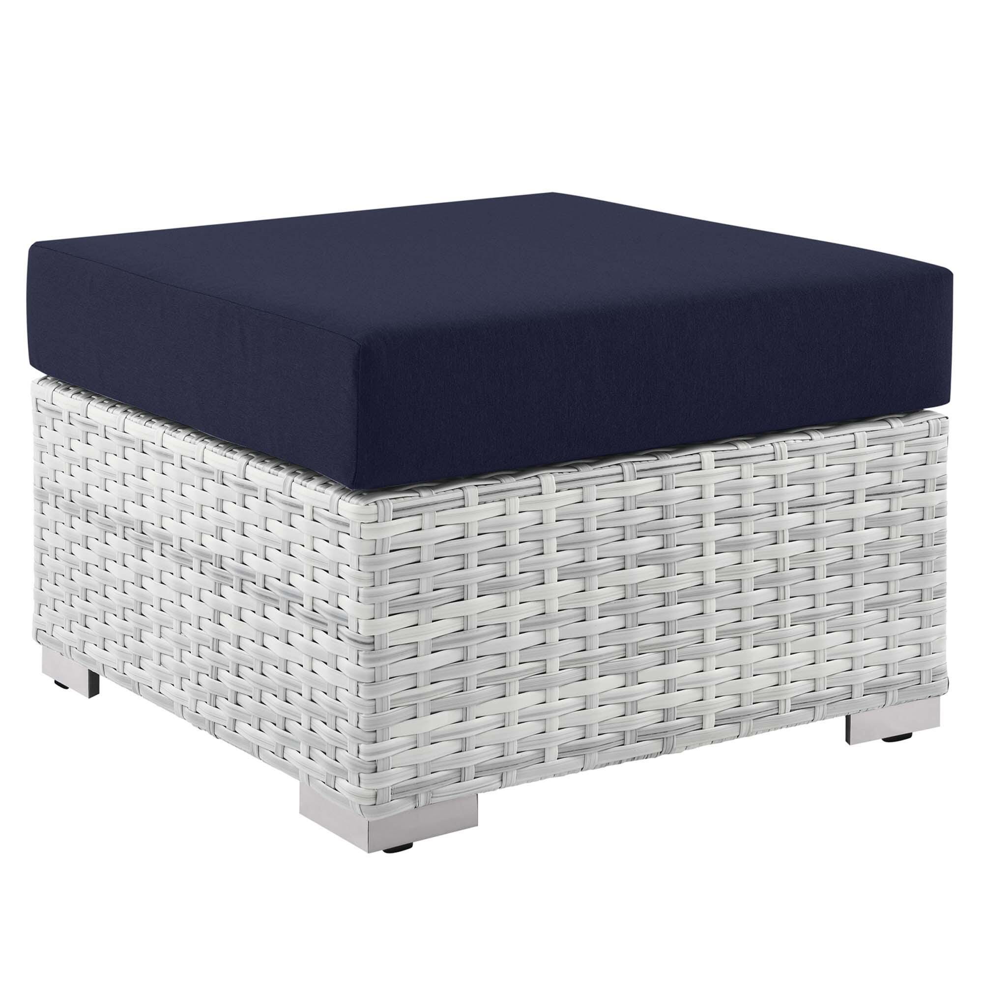 Modway Convene Outdoor Conversation Set, Light Gray/Navy, large