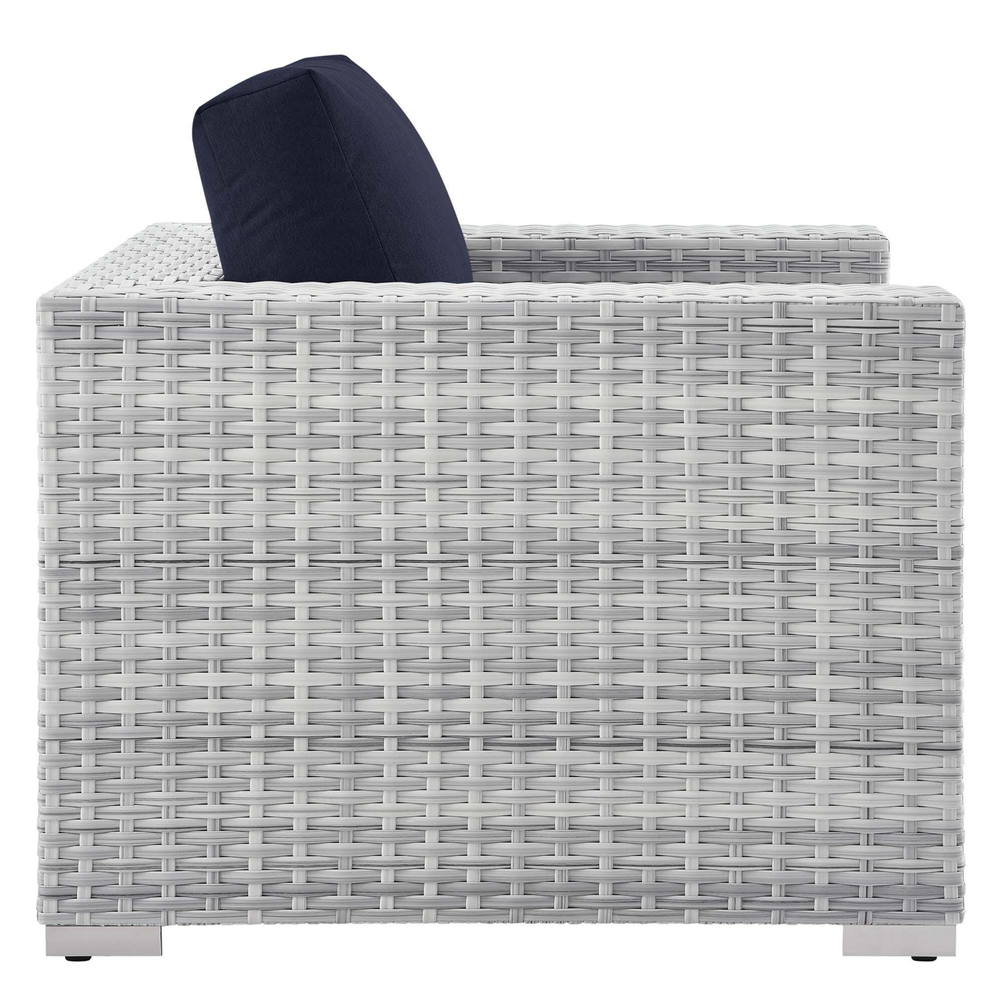 Modway Convene Outdoor Conversation Set, Light Gray/Navy, large