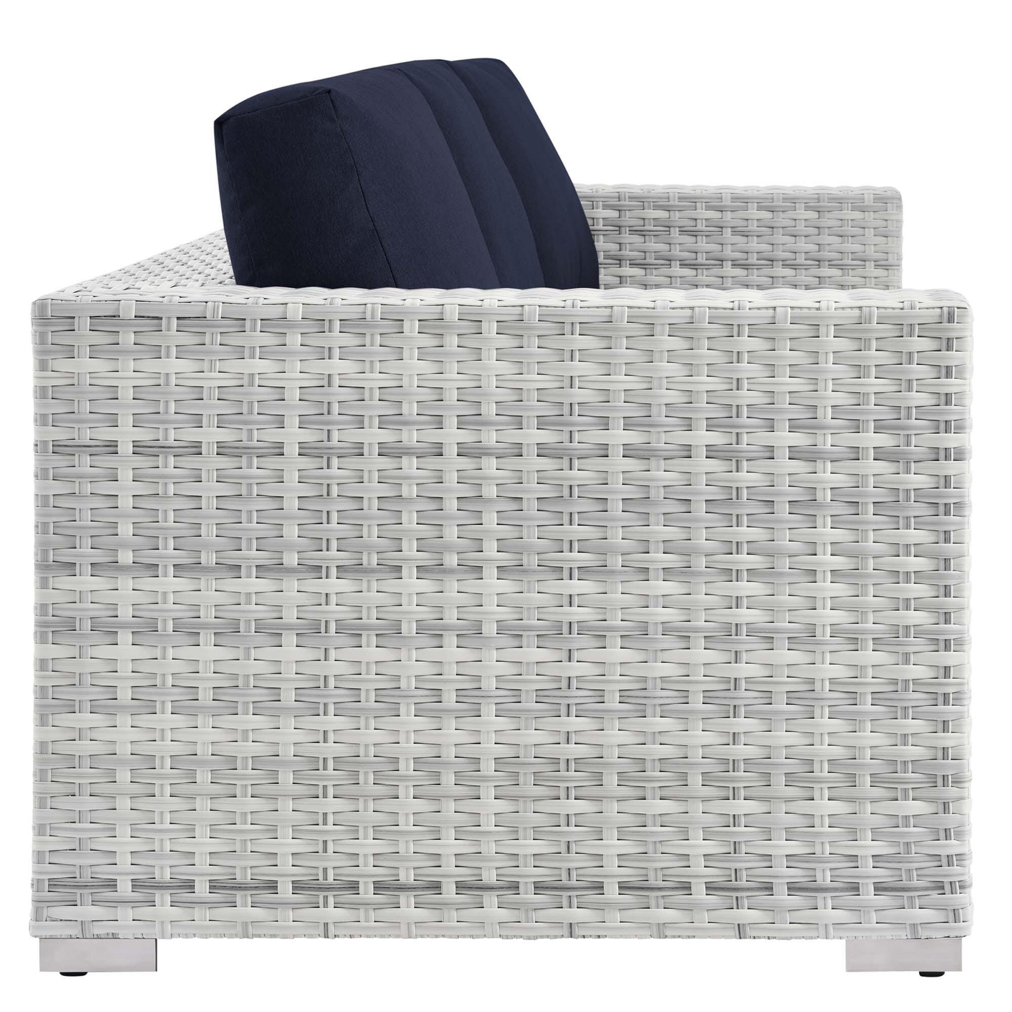 Modway Convene Outdoor Conversation Set, Light Gray/Navy, large
