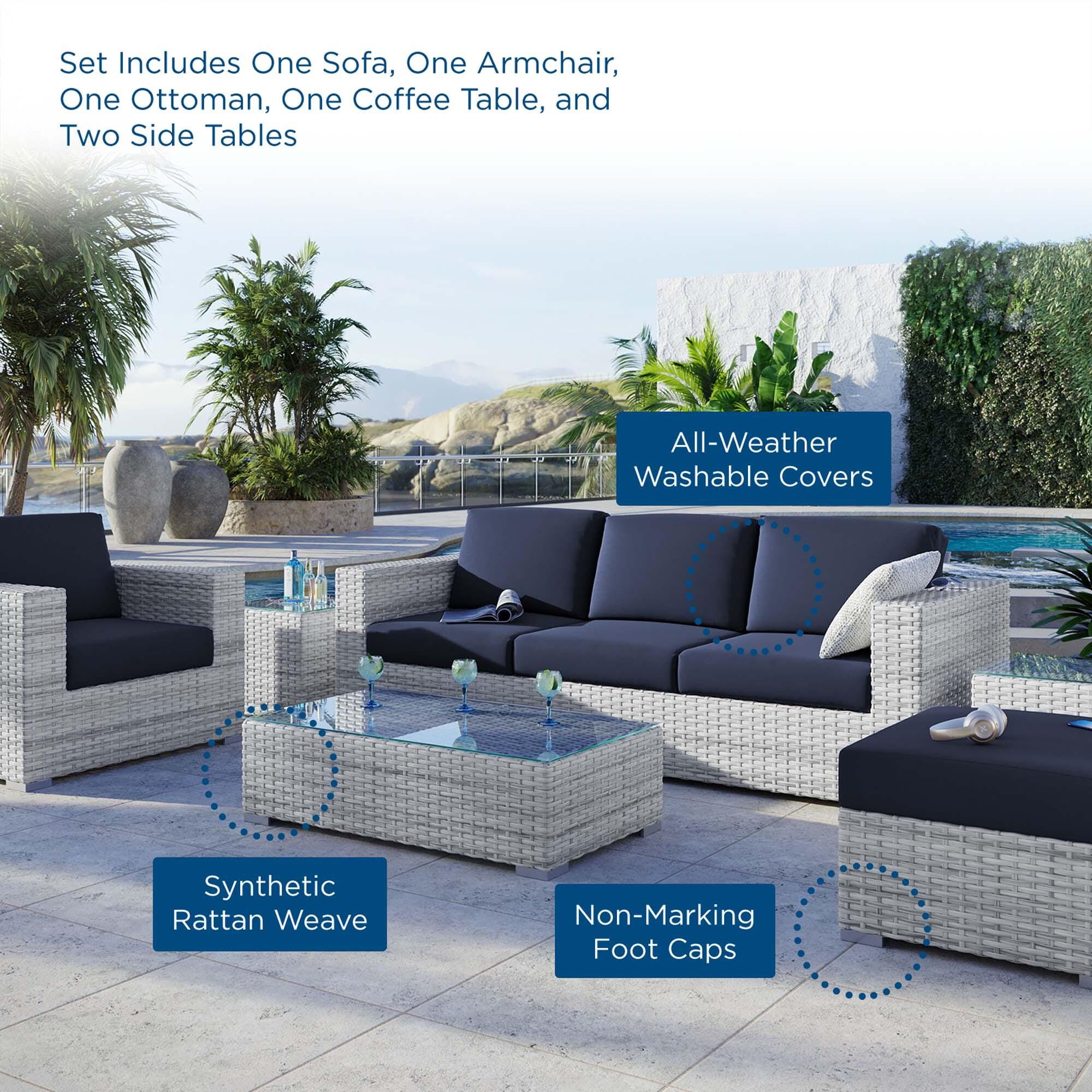 Modway Convene Outdoor Conversation Set, , large