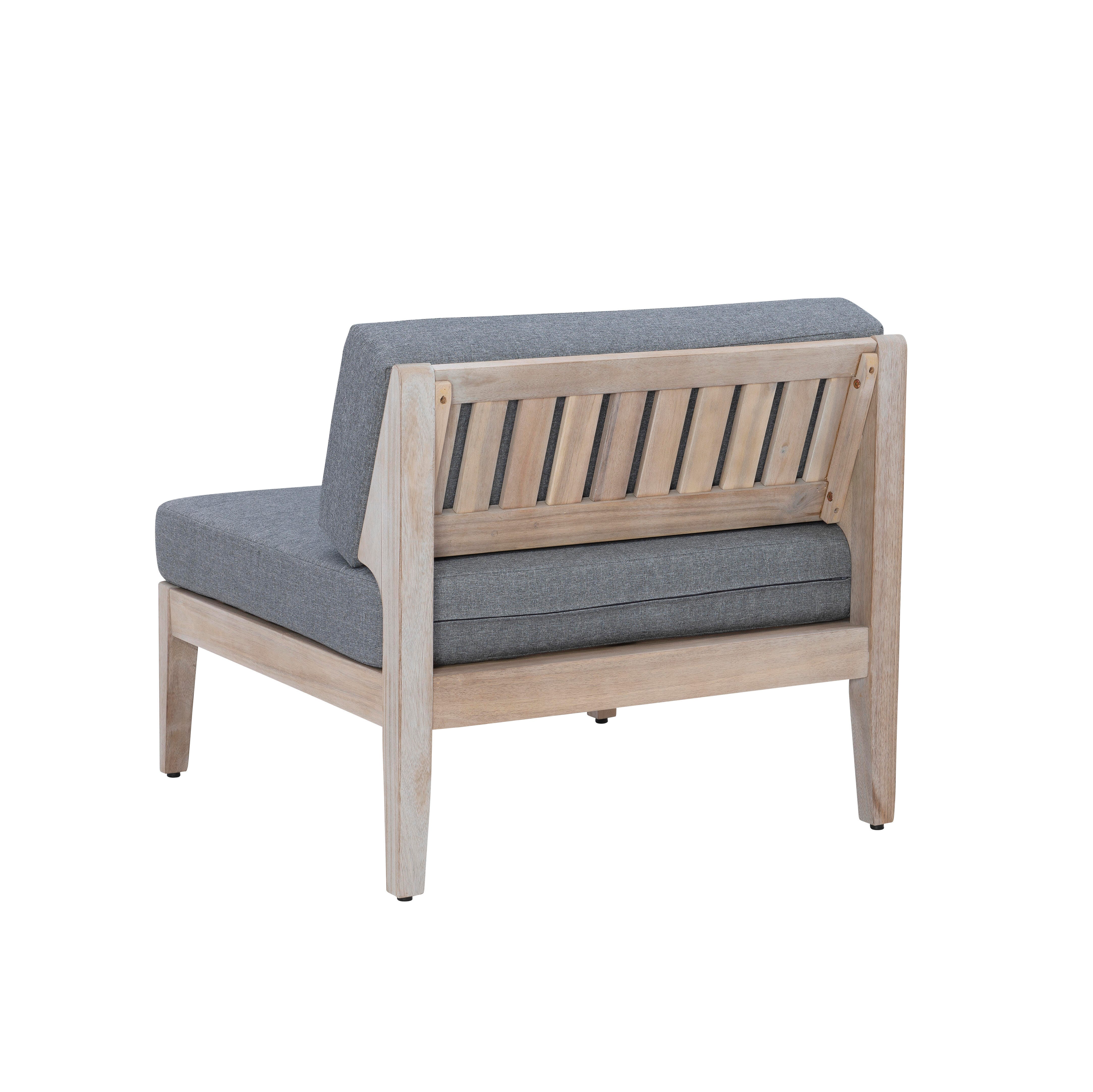 Linon Parker 4-Piece Outdoor Sectional Set, Natural, large